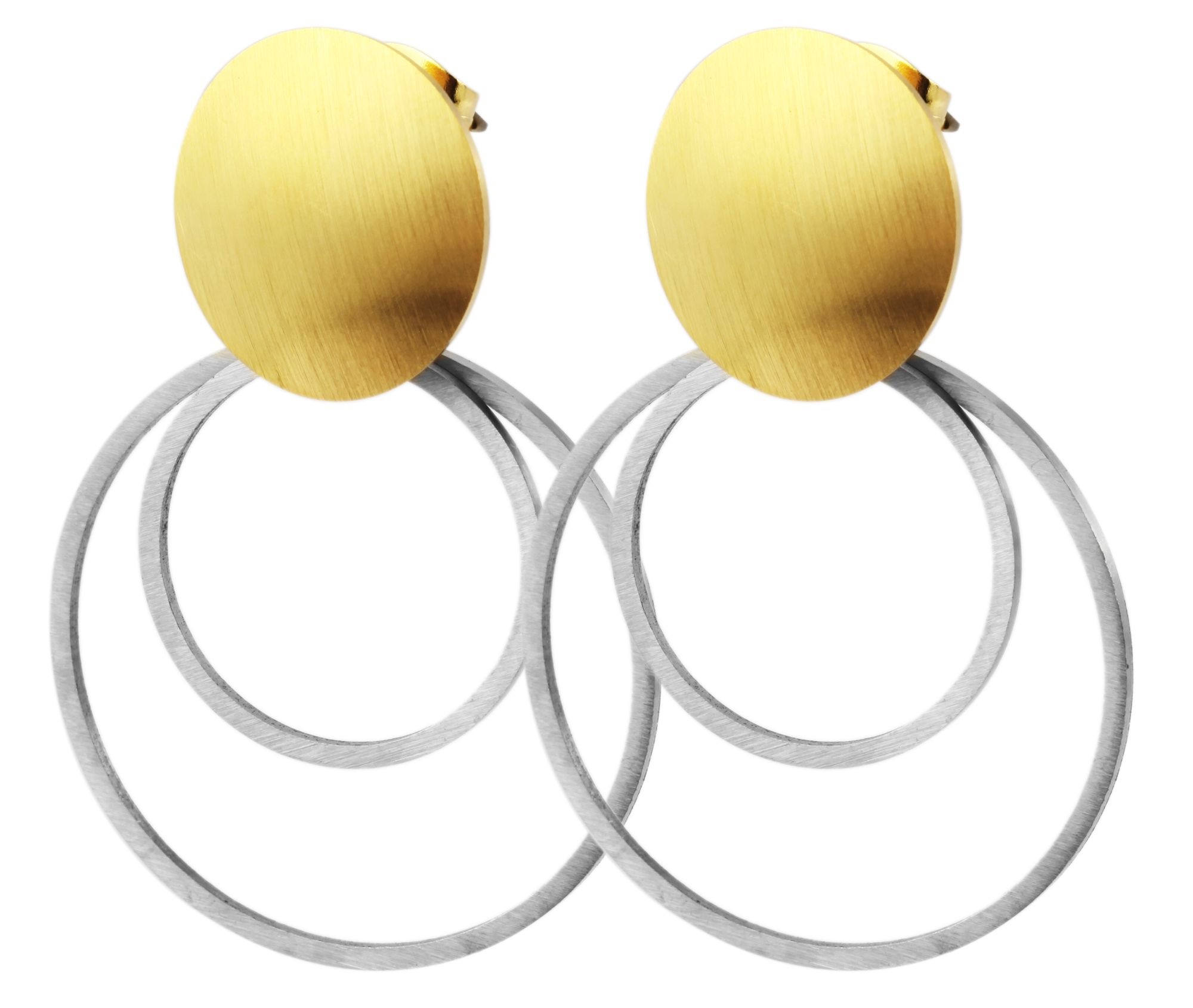 Paar Ohrhänger ADELIA´S "Damen Ohrringe – Ohrstecker aus Edelstahl", Damen, Gr. Damen, Edelstahl, silber, Ohrringe, Ideal als Geschenk zum einfach so 4