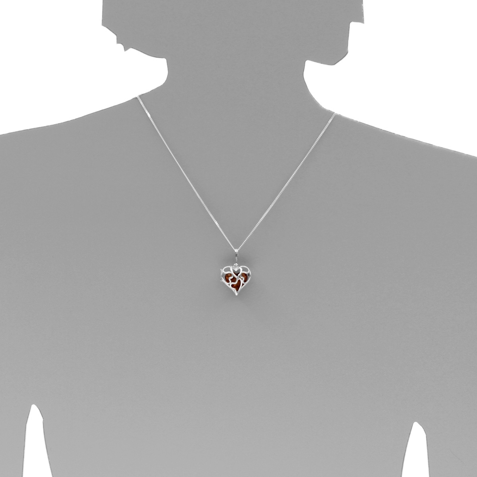 OSTSEE-SCHMUCK Kettenanhänger »Ostsee-Schmuck Anhänger Herz im Herz Anhänger Herz im Herz«, (1 tlg.)