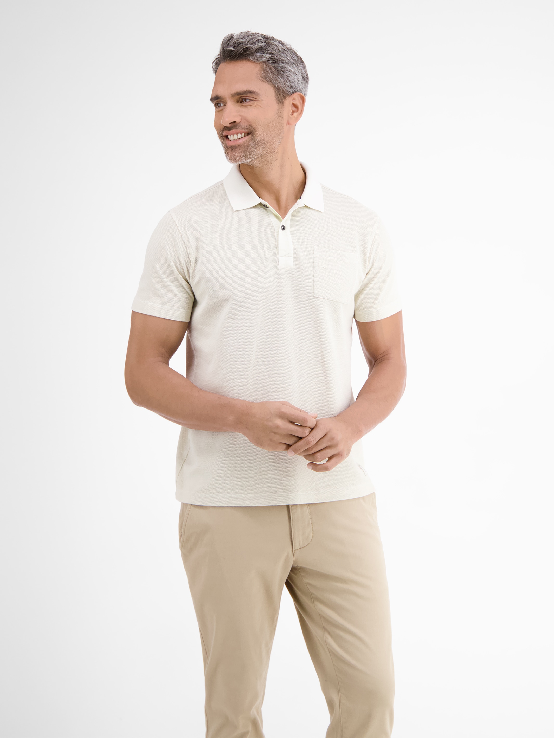 LERROS Poloshirt "LERROS Poloshirt in Two-Tone-Piqué"