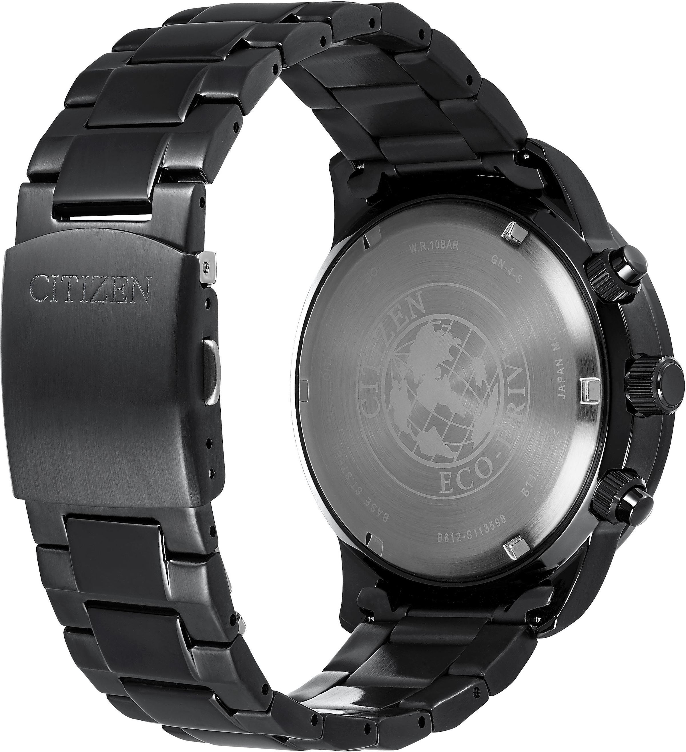 Citizen Chronograph, Armbanduhr, Herrenuhr, Solar, Stoppfunktion, Edelstahlarmband
