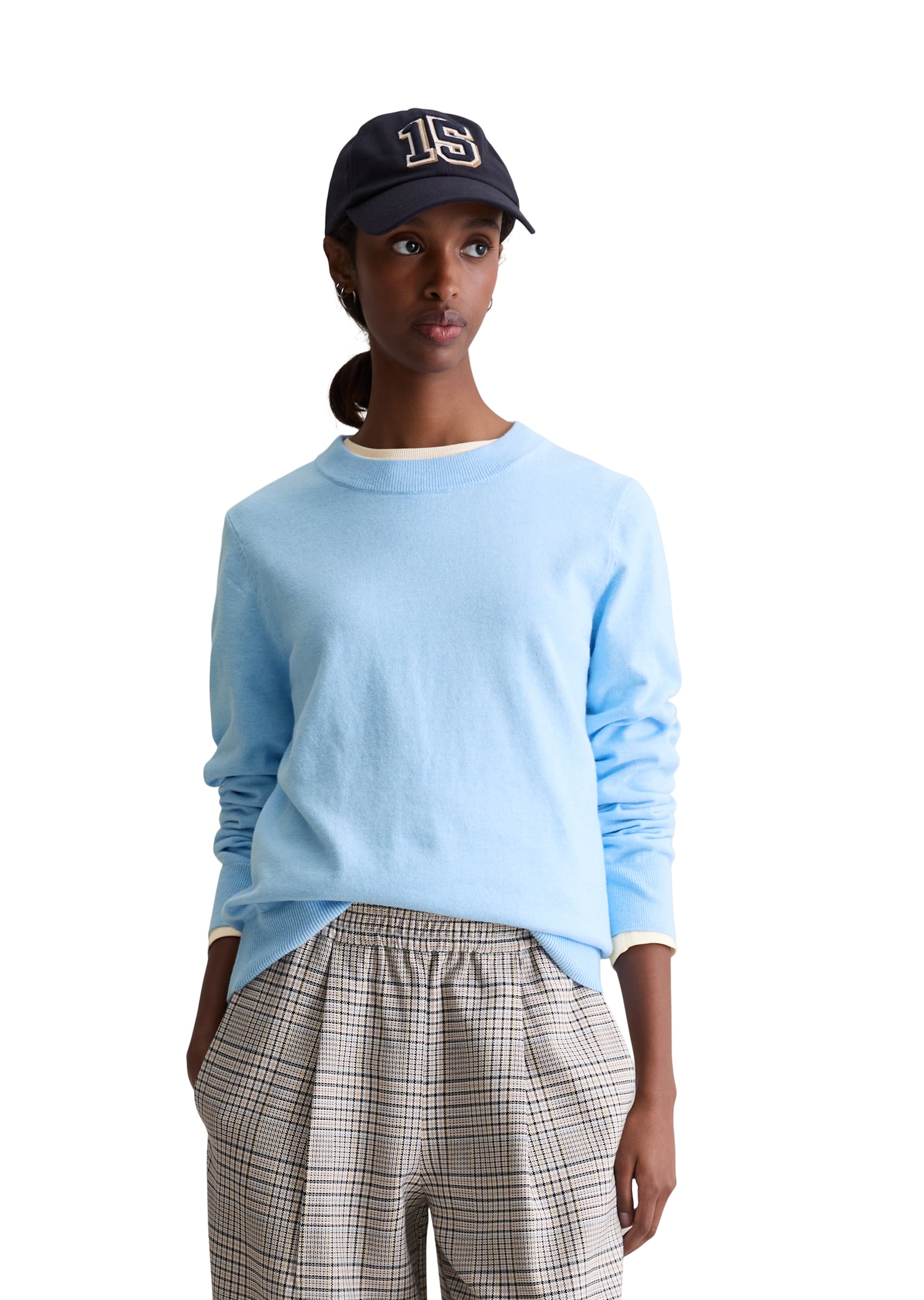 Marc OPolo DENIM Rundhalspullover "regular fit aus Soft Cotton Stretch" günstig online kaufen