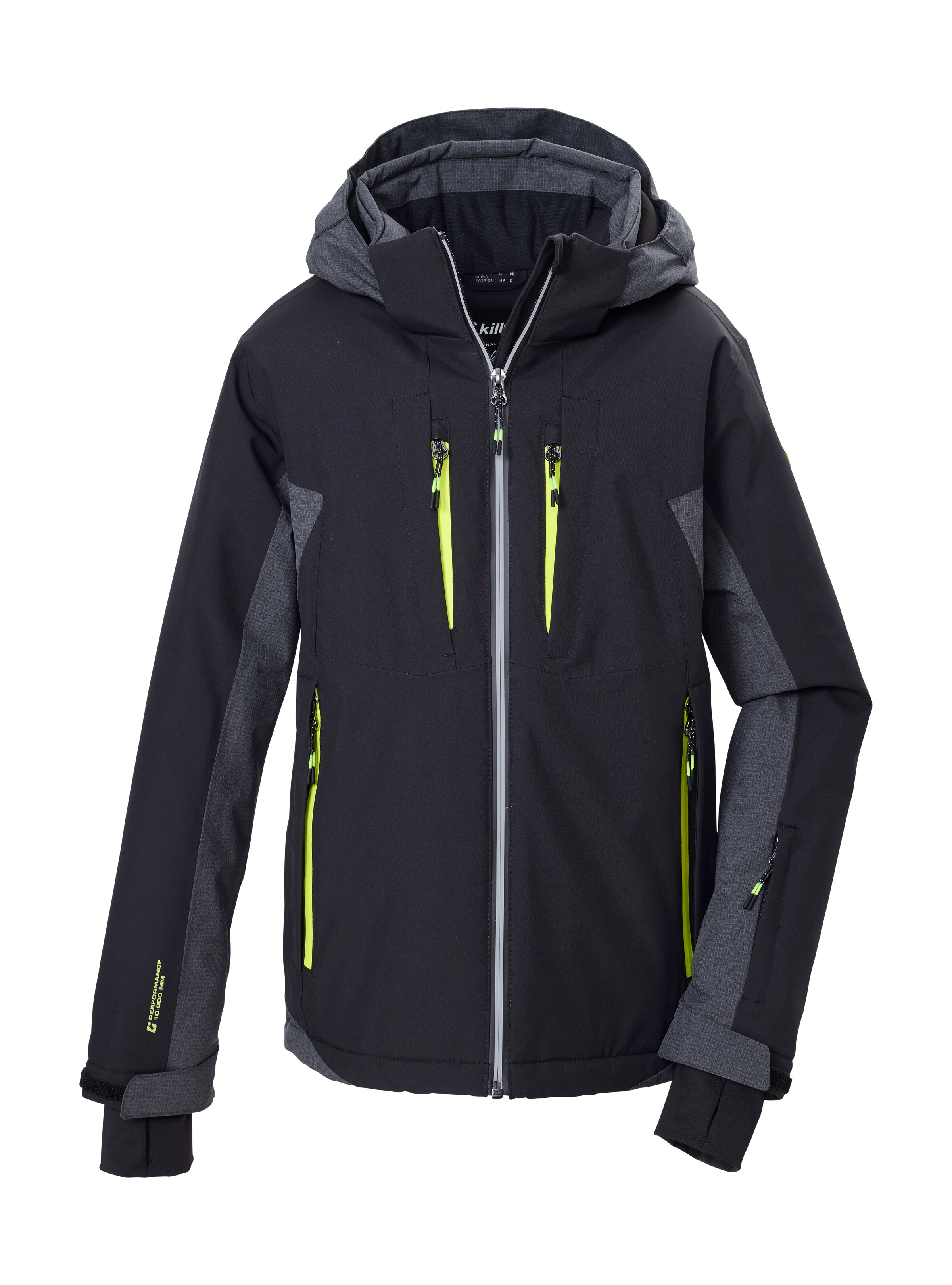 Killtec Skijacke "KSW 212 BYS SKI JCKT" Wasserdichte Skijacke, abnehmbare Kapuze, viele Taschen