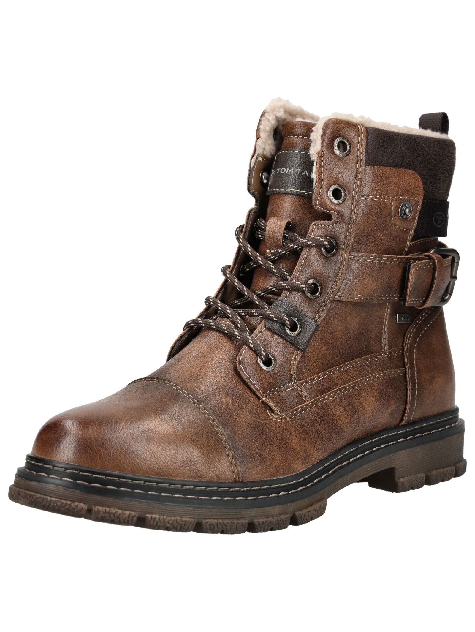 TOM TAILOR Schnürstiefelette "Tom Tailor Stiefelette Lederimitat" günstig online kaufen