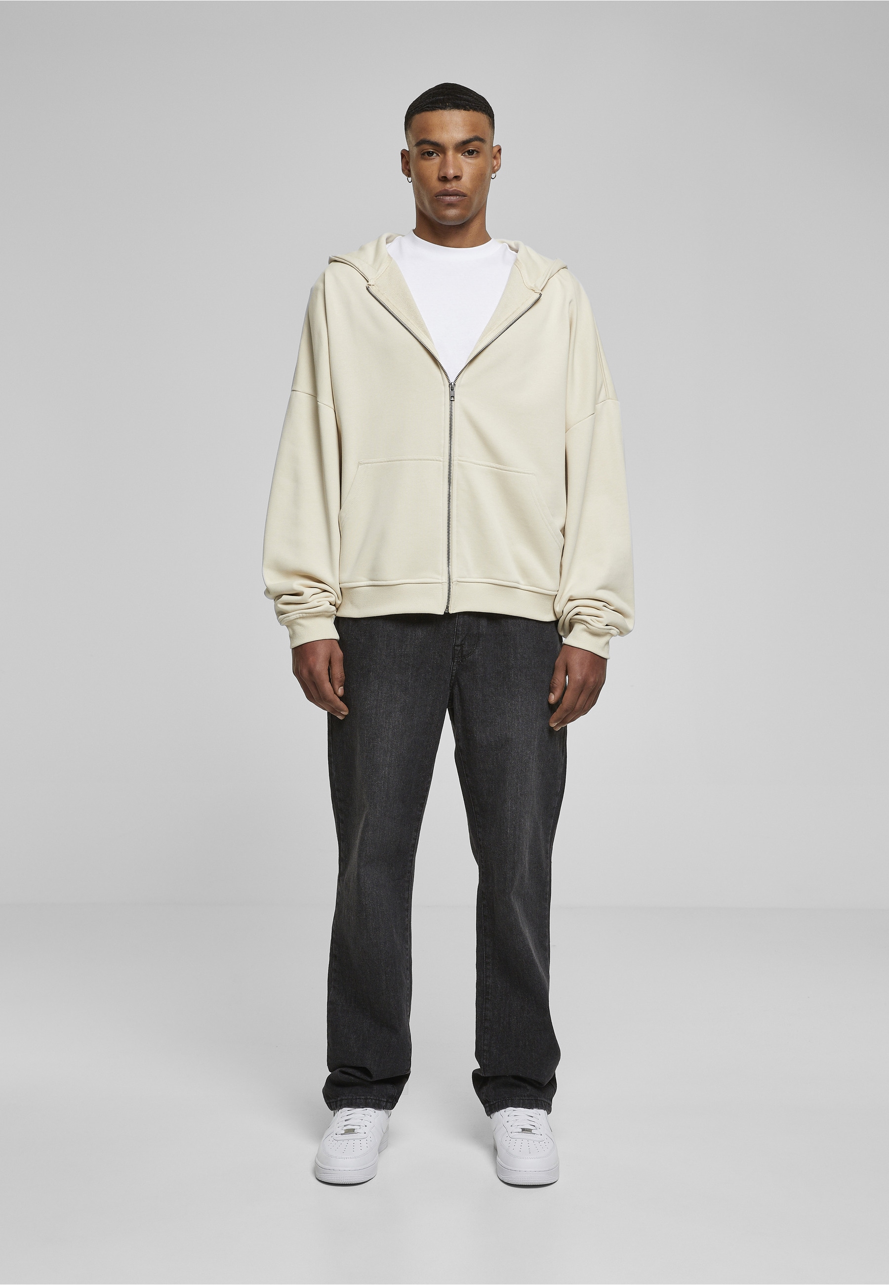 URBAN CLASSICS Rundhalspullover »Urban Classics Herren 90's Zip Hoody« 1 Stk.