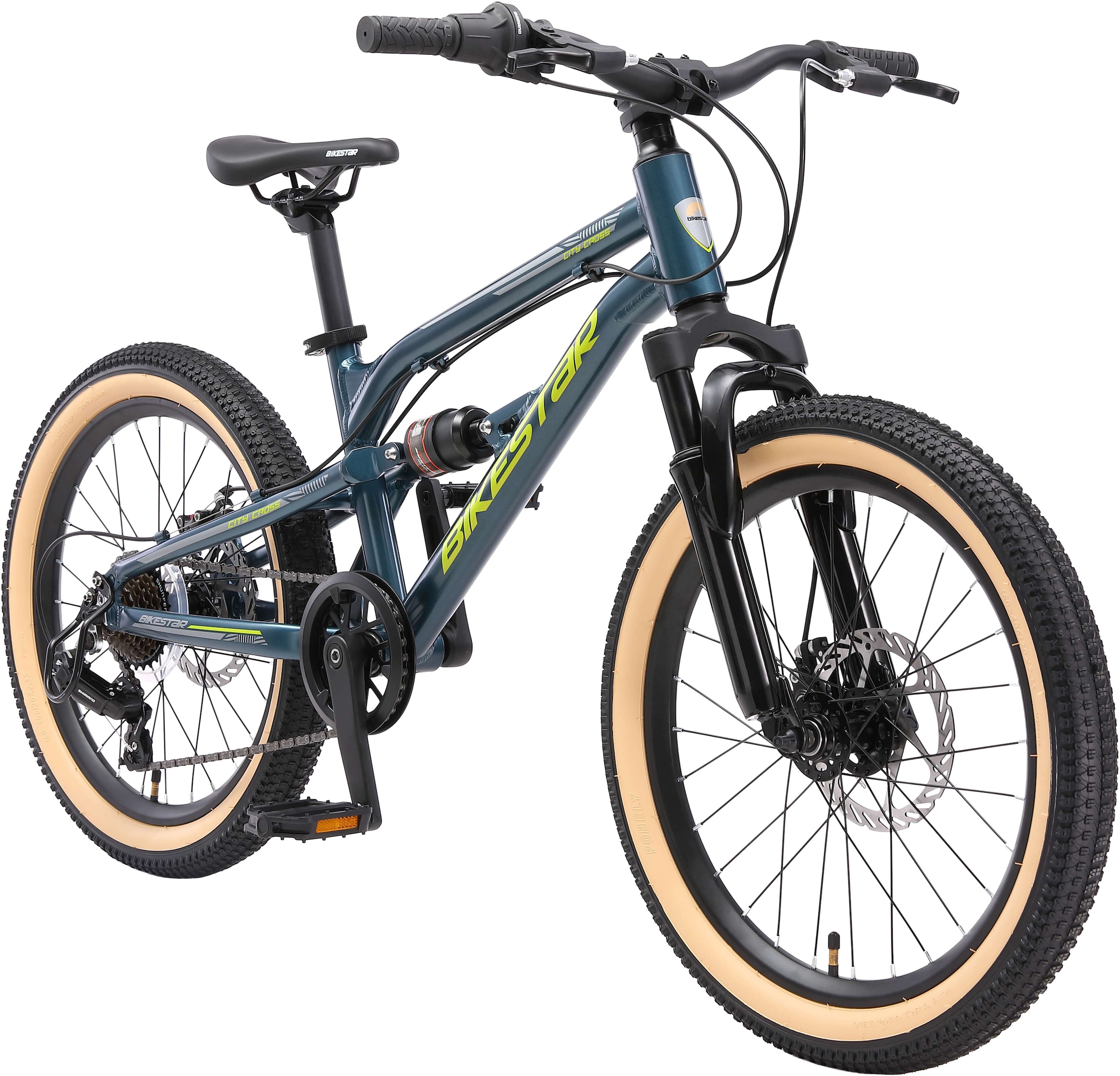 Bikestar Jugendfahrrad, 7 Gang, Shimano, RD-TY21 Schaltwerk, Kettenschaltung