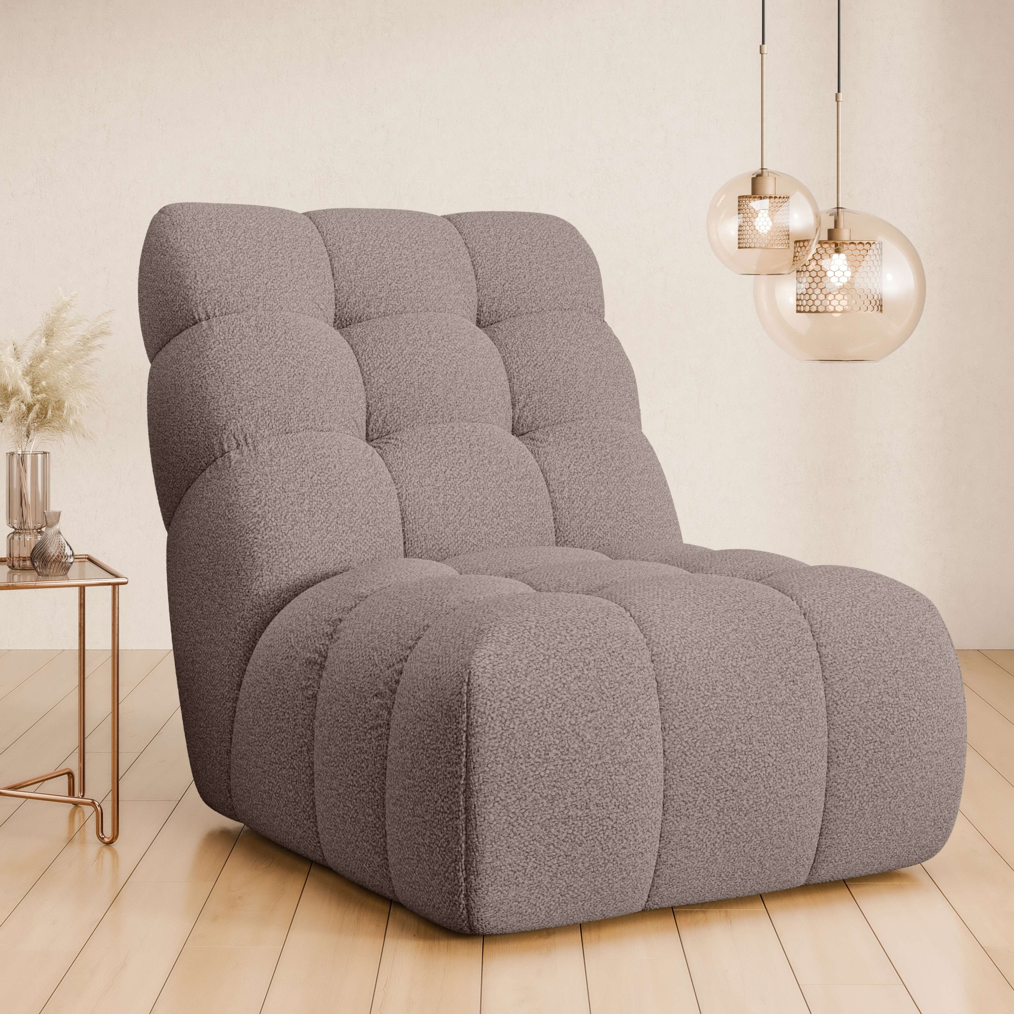 Guido Maria Kretschmer Home&Living Sessel »AURELIAN, Love Seat XXL, Lese-Sessel, Big-Sessel«, mit Wellenunterfederung, Velours, Struktur fein, Struktur grob
