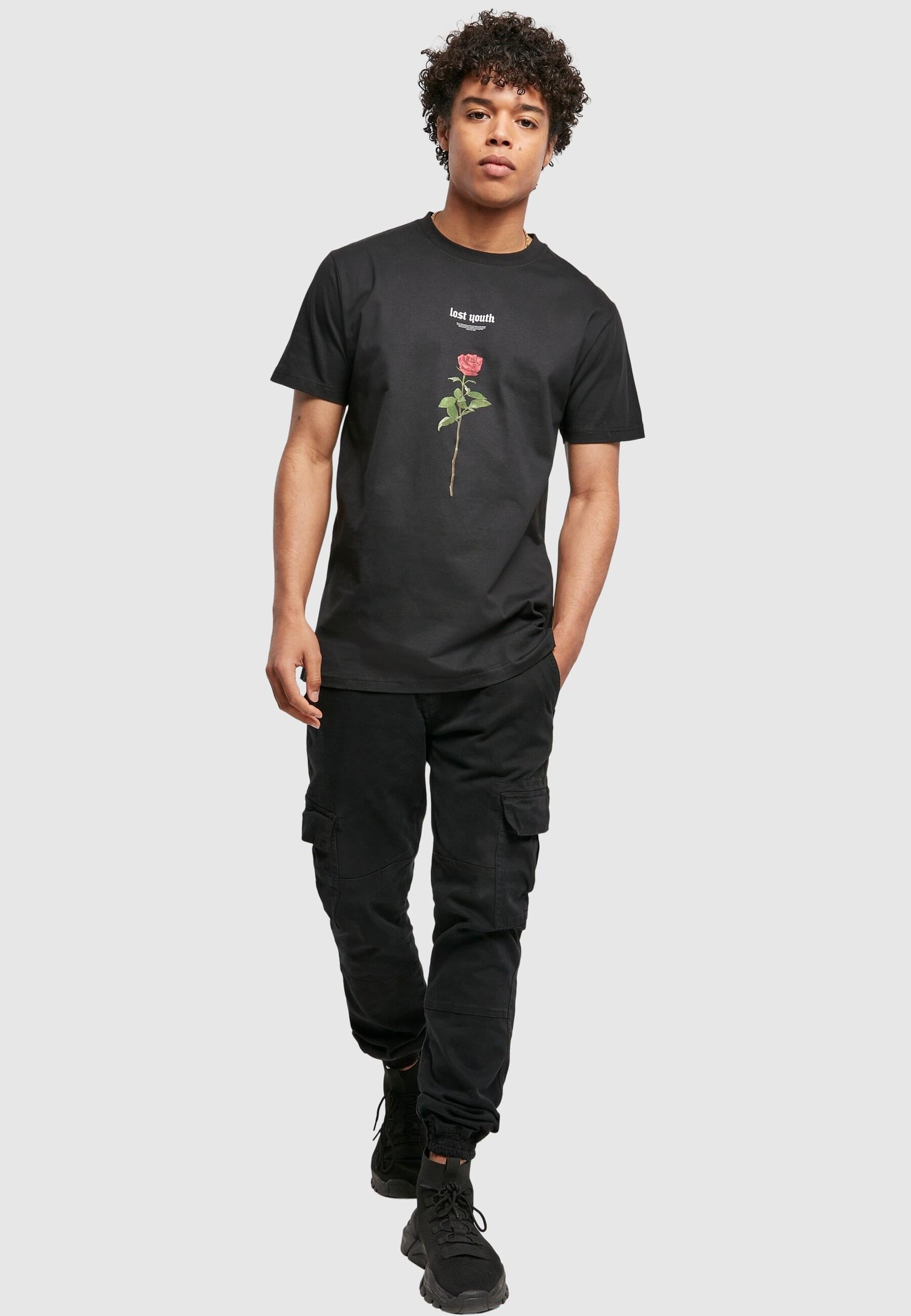MisterTee Kurzarmshirt »MisterTee Herren Lost Youth Rose Tee«, (1 tlg.)