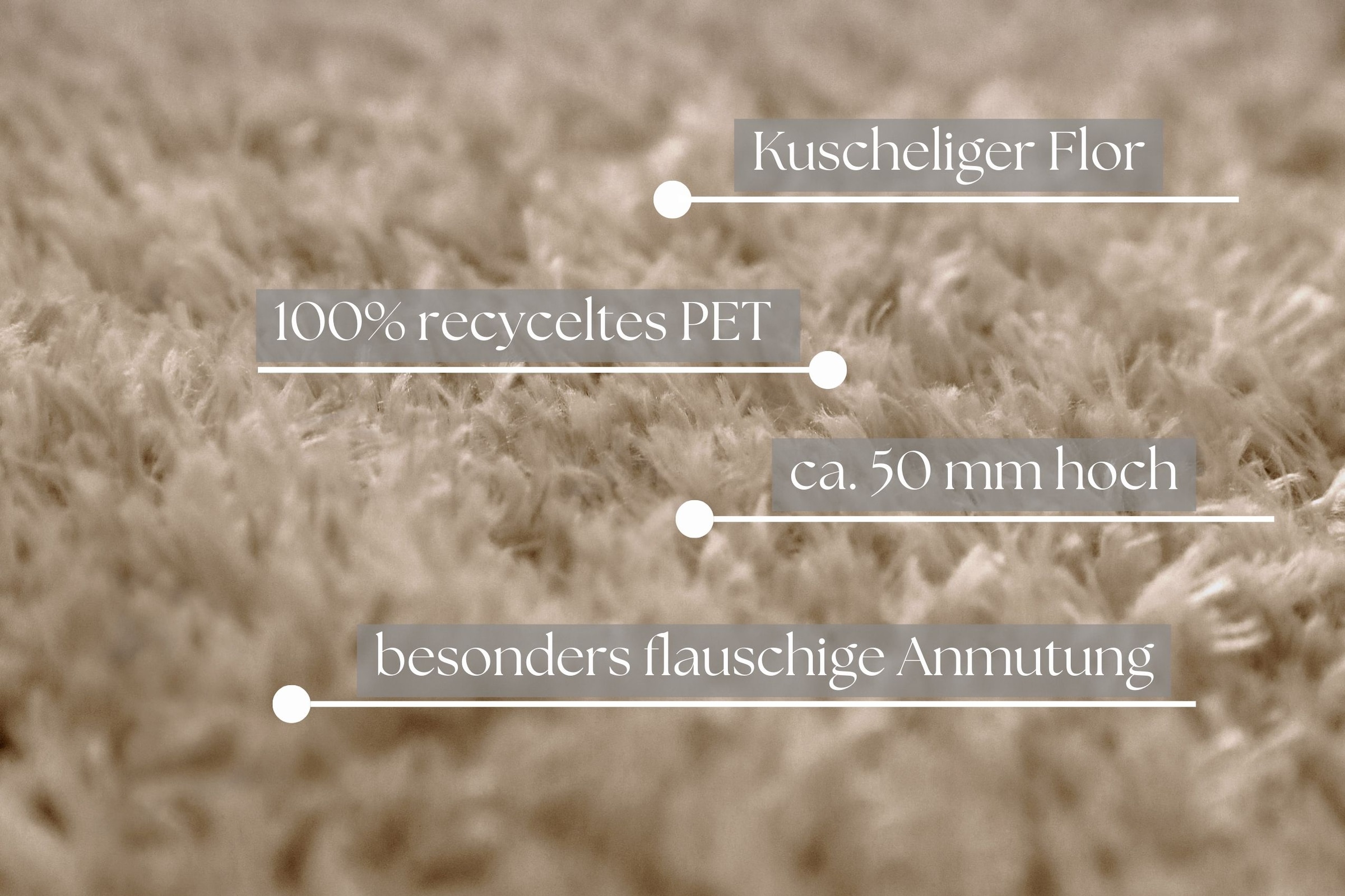 OTTO home Hochflor-Teppich »Josetta , auch als Läufer erhältlich« rechteckig 50 mm Höhe Langflor, Shaggy, dichter weicher Hochflor, uni farben, Wohnzimmer