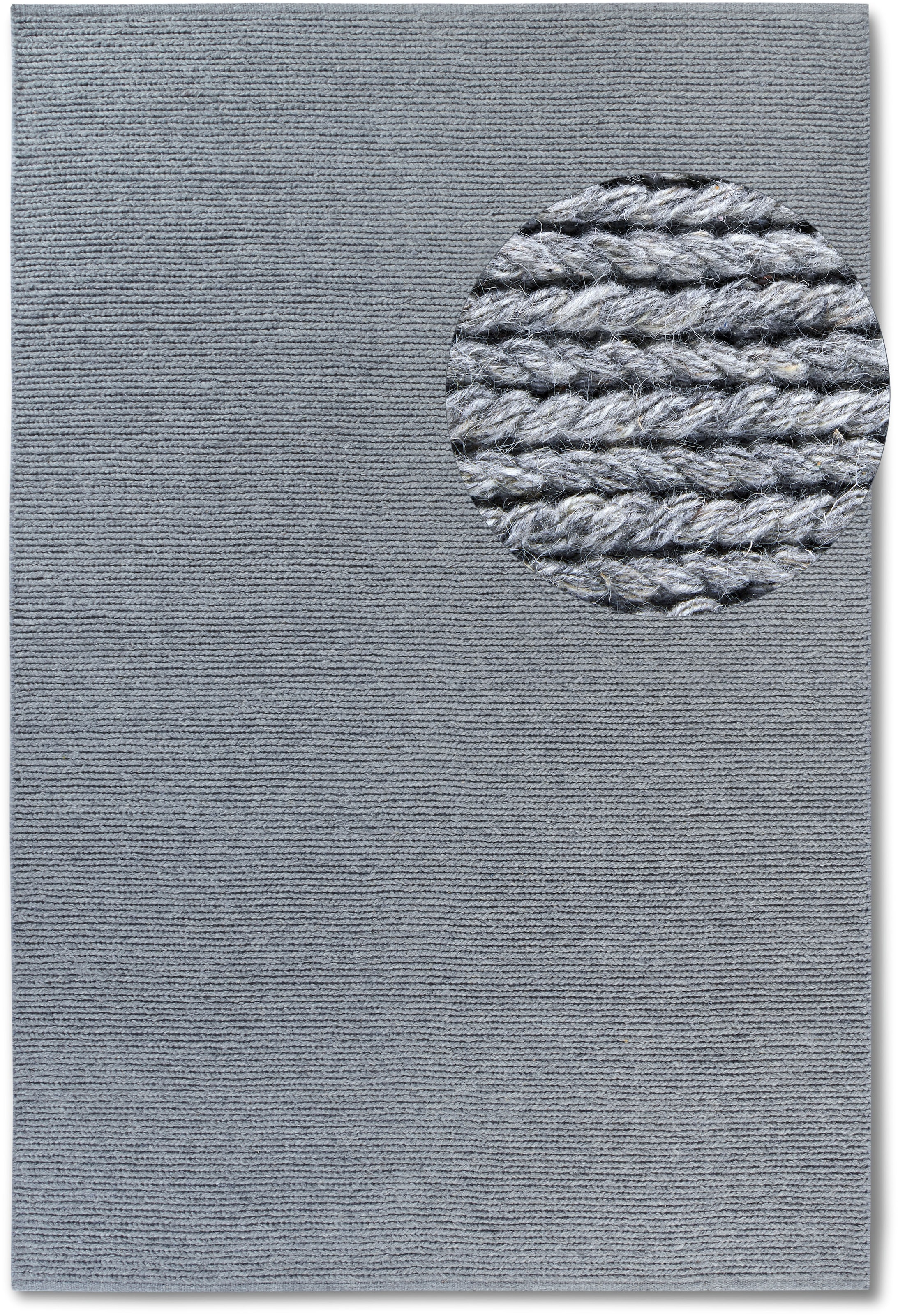 THE RUGS Villeroy & Boch 1748 Francois Handmade Wool Rug Soft Dense Pile in Grey | Size: 120cm x 170cm