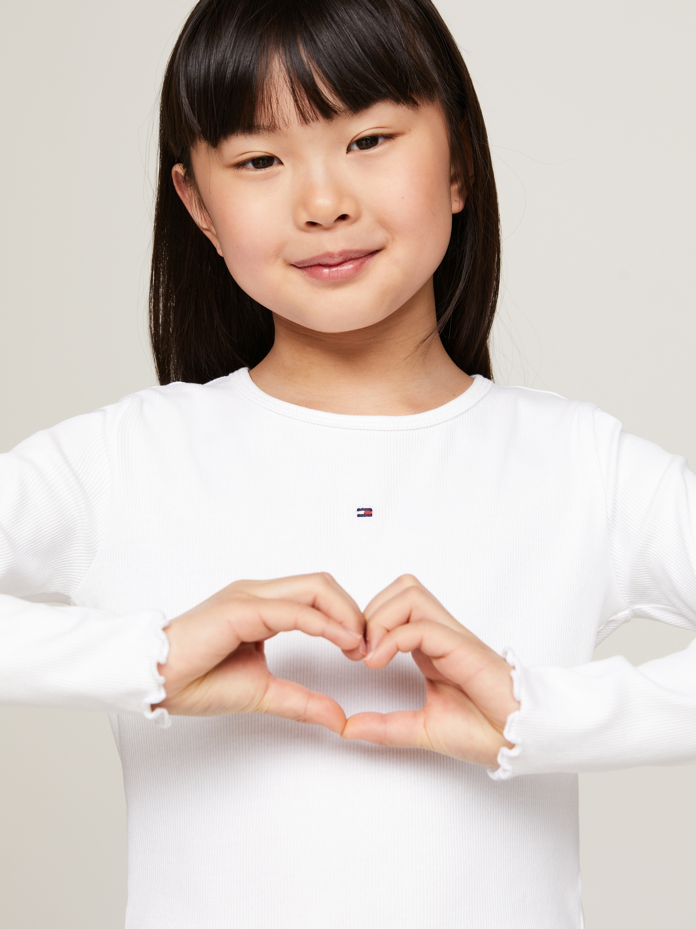 Tommy Hilfiger Langarmshirt »ESSENTIAL RIB TOP L/S« mit Babylock Saum