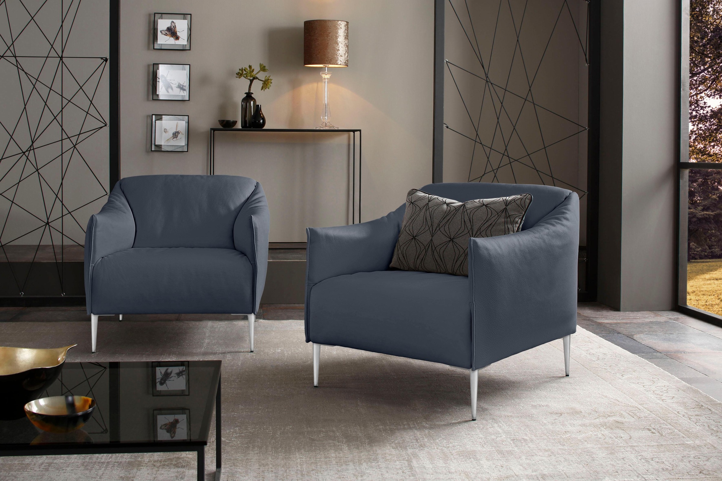 W.SCHILLIG Cocktailsessel »sally«, mit Metallfüßen in Chrom glänzend