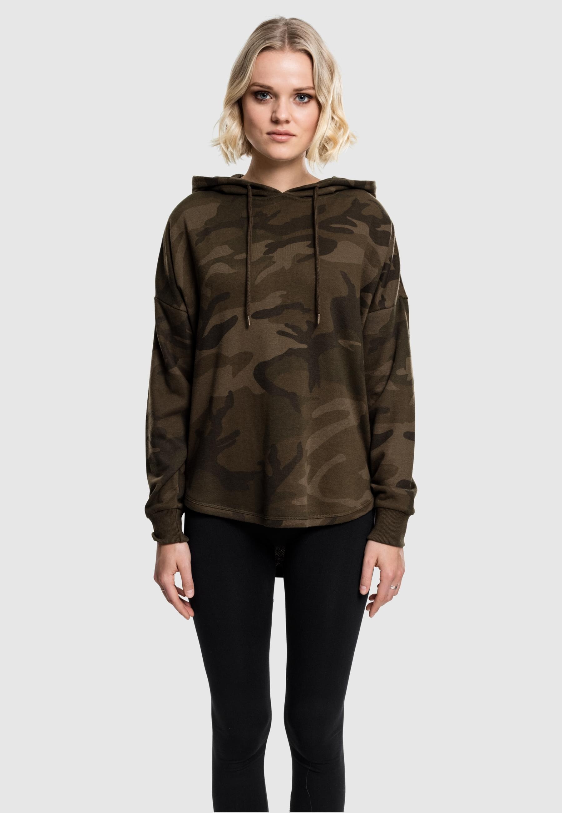 URBAN CLASSICS Rundhalspullover »Urban Classics Damen Ladies Oversized Camo Hoody«, (1 tlg.)