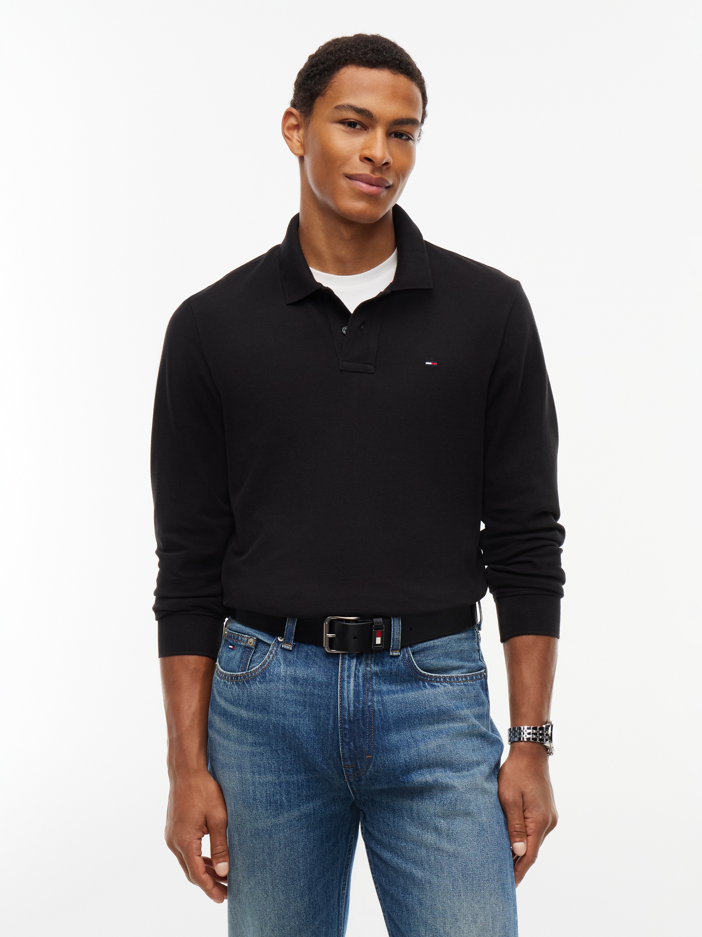 Tommy Jeans Langarm-Poloshirt "REGULAR POLO" Regular fit mit Polokragen