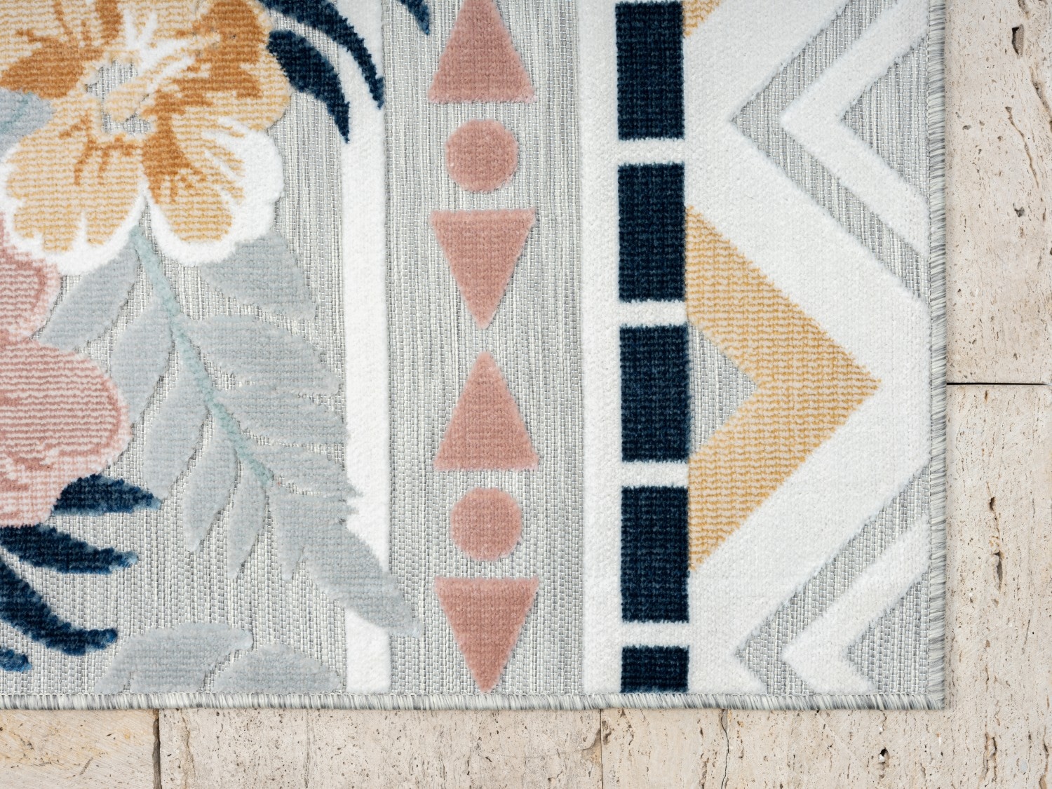 Myflair Möbel & Accessoires Teppich »Lotus Lagerräumung«, rechteckig, 8 mm Höhe, florales Design, Blumen Motiv, Outdoor geeignet, Balkon, Terrasse