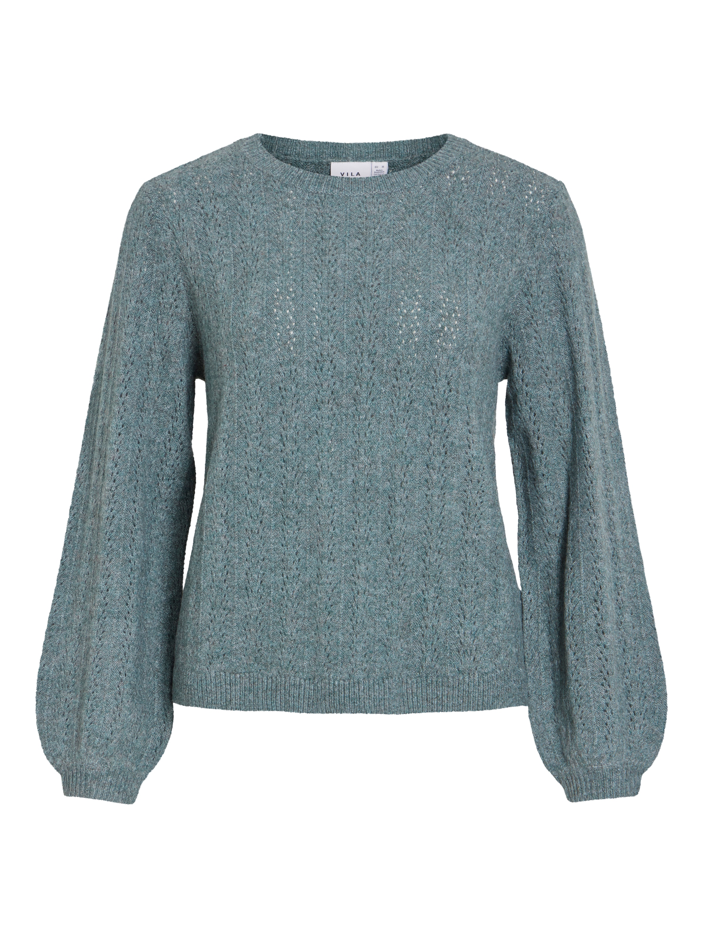 Vila Strickpullover »VILIGA POINTELLE L/S O-NECK TOP -NOOS« Materialmix