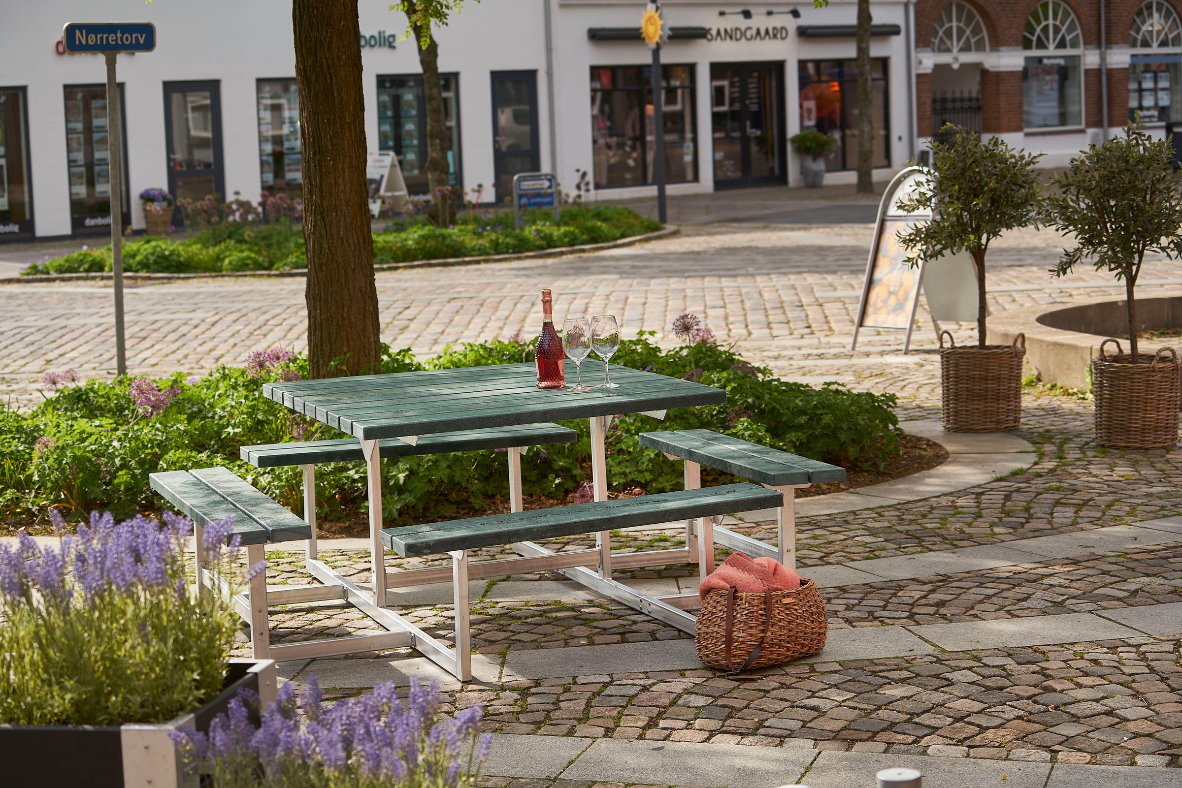 PLUS Garten-Essgruppe »»Picnic« Kombimöbel«, (1 tlg.), 200x200x73/45 cm