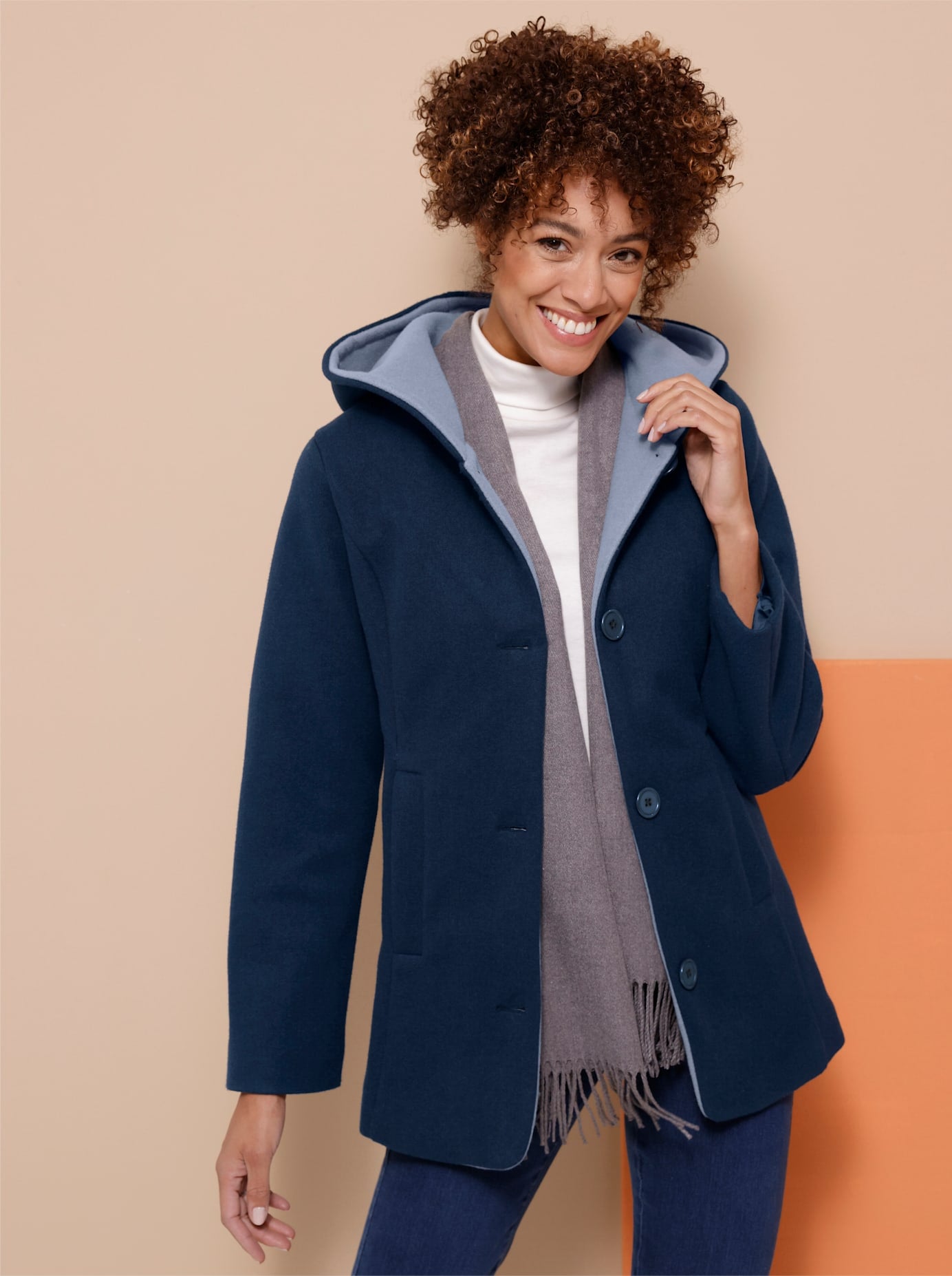 Classic Basics Langjacke, mit Kapuze