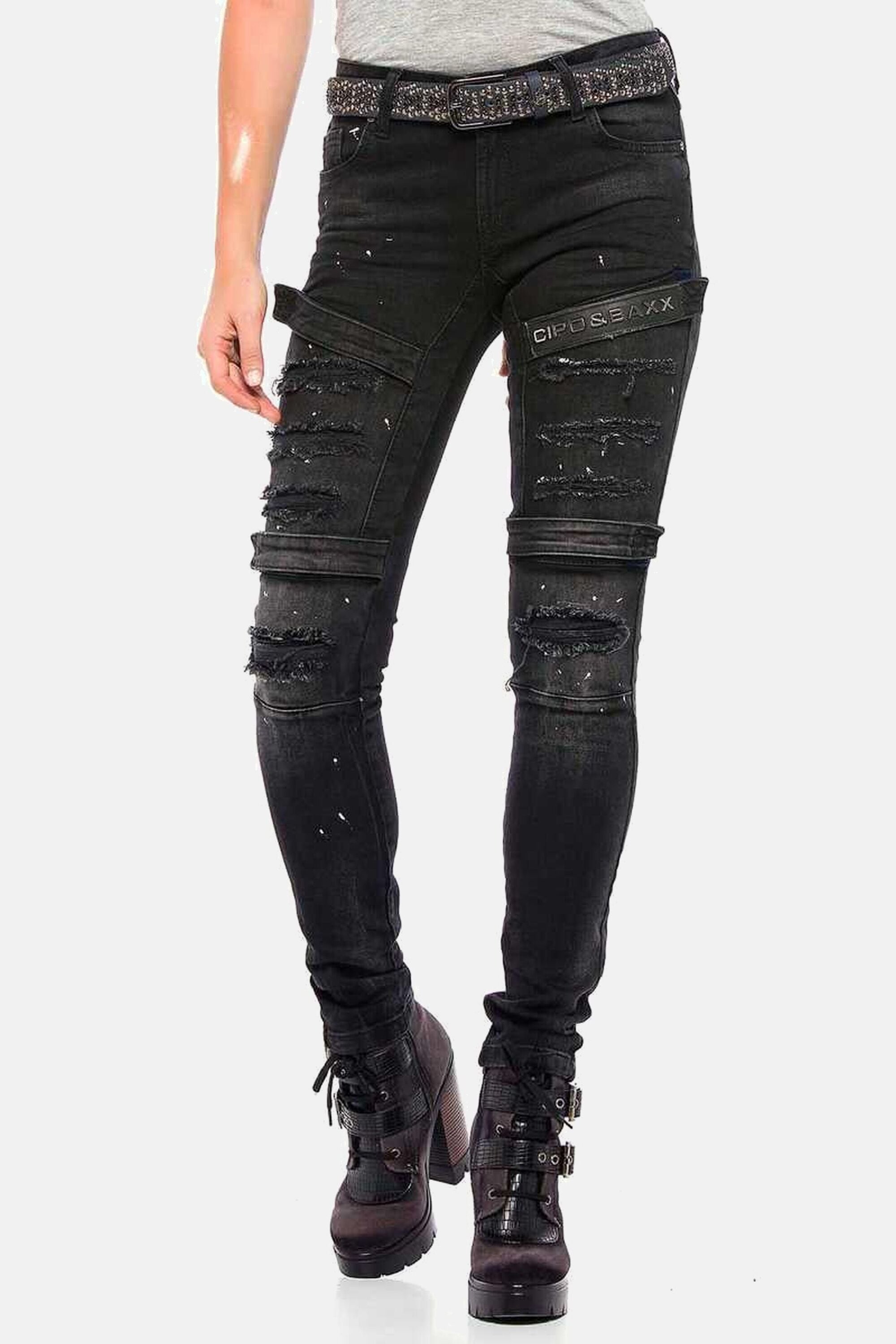 Slim-fit-Jeans »Jeans«, im coolen Biker-Look in Skinny Fit, WD383