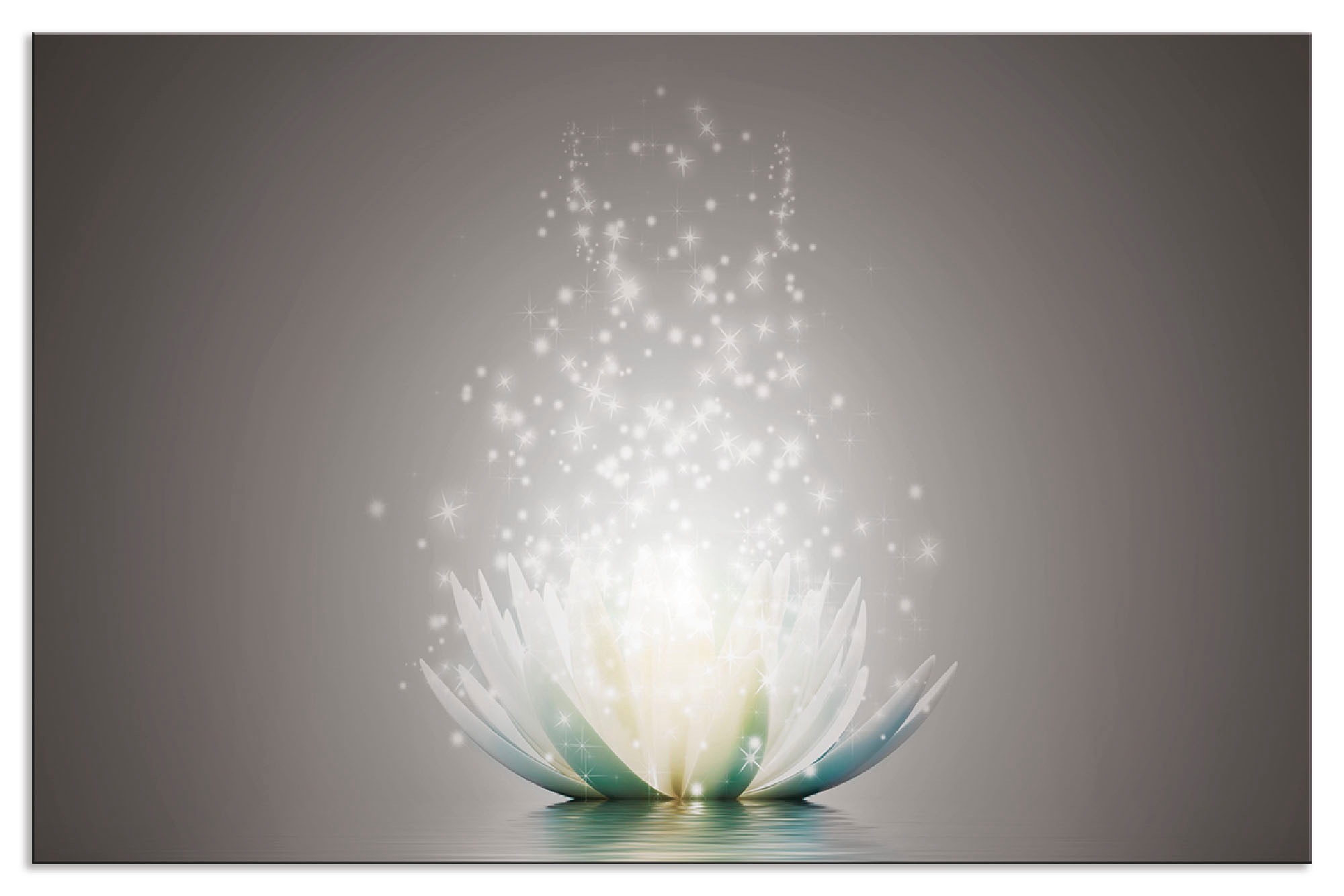 Artland Küchenrückwand »Magie der Lotus-Blume«, (1 tlg.), Alu Spritzschutz mit Klebeband, einfache Montage