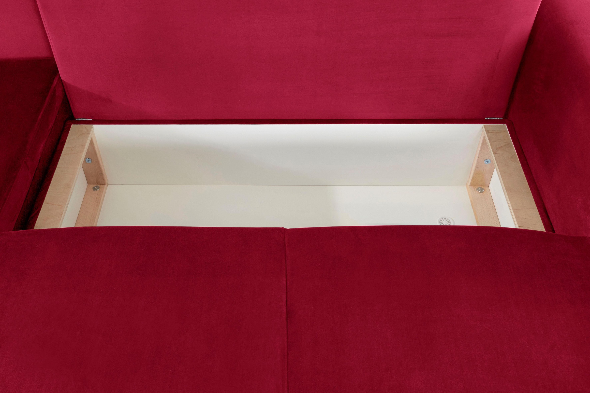 Home affaire Ecksofa »Györ«, L-Form, wahlweise mit Bettfunktion und Bettkasten incl. 2 Zierkissen