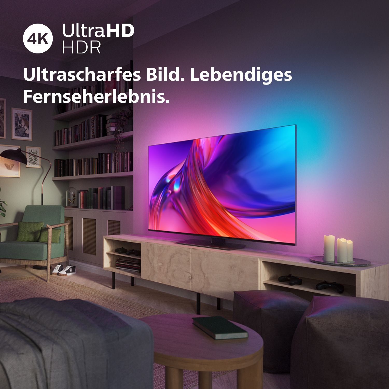 164 HD, »65PUS8808/12«, Philips Android 4K Ultra TV-Smart-TV-Google Zoll, cm/65 | BAUR TV LED-Fernseher