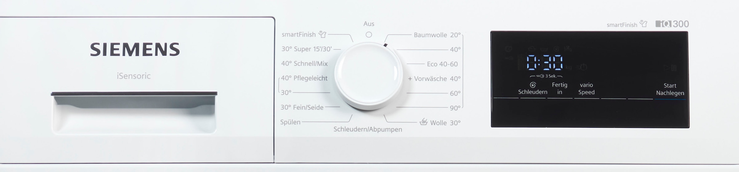 SIEMENS Waschmaschine »WM14N0A4«, iQ300, WM14N0A4, 8 kg, 1400 U/min, smartFinish – Bügelhilfe