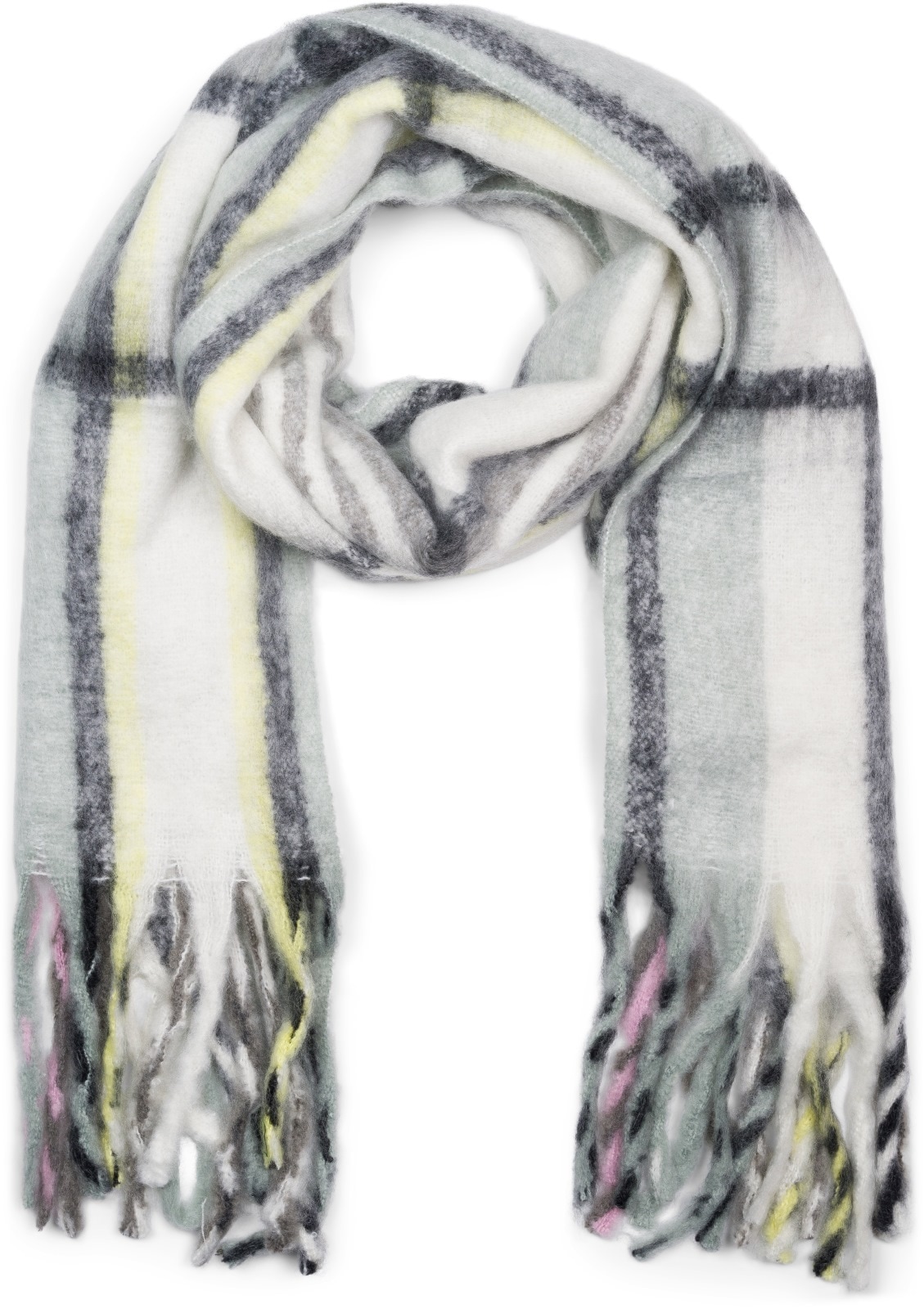 styleBREAKER XXL-Schal "Web Strickschal Streifen bunt" 1 Stk. günstig online kaufen