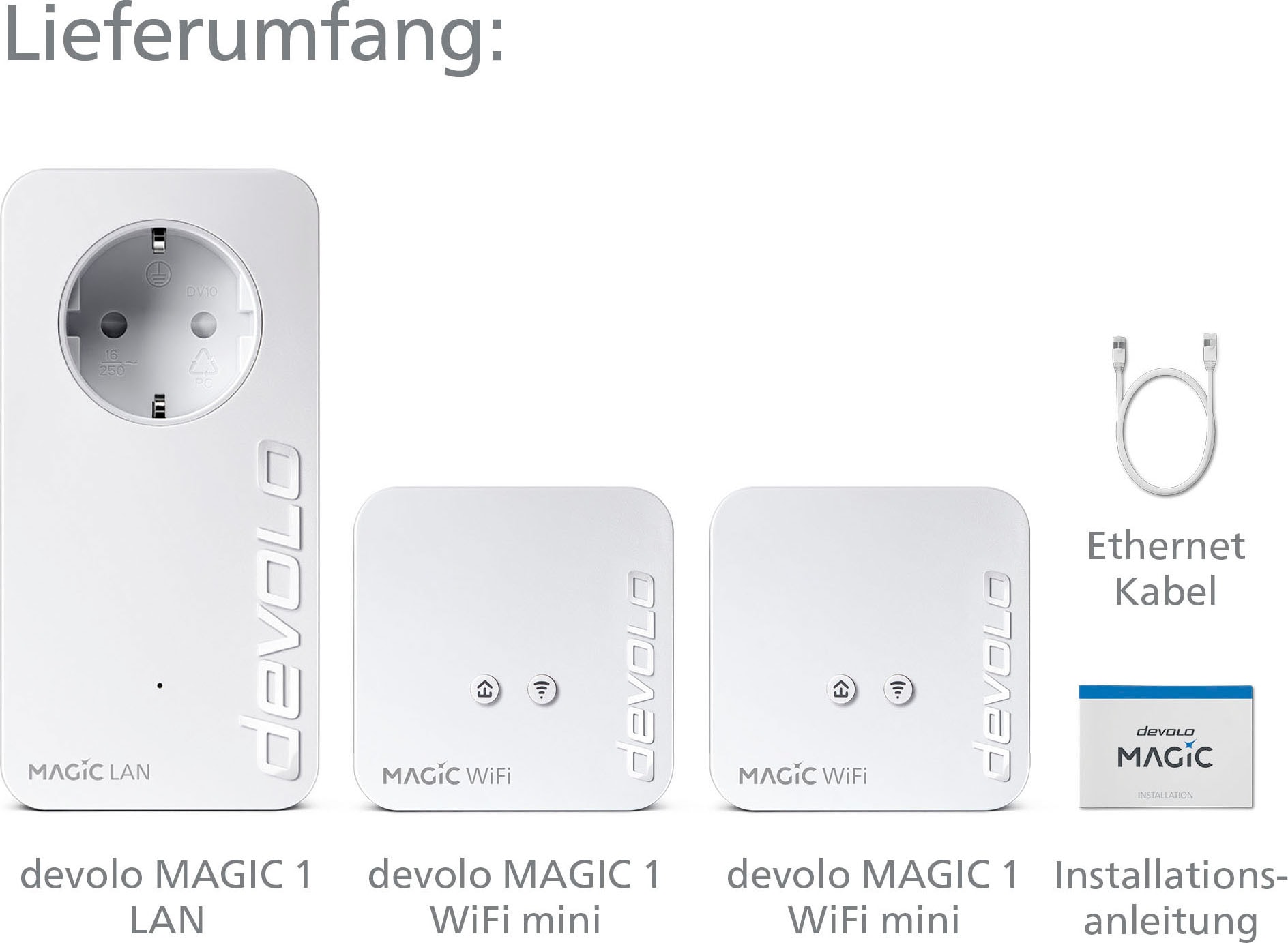 DEVOLO WLAN-Router »Magic 1 WiFi mini Multiroom Kit (1200Mbit, G.hn, Mesh)«  | BAUR