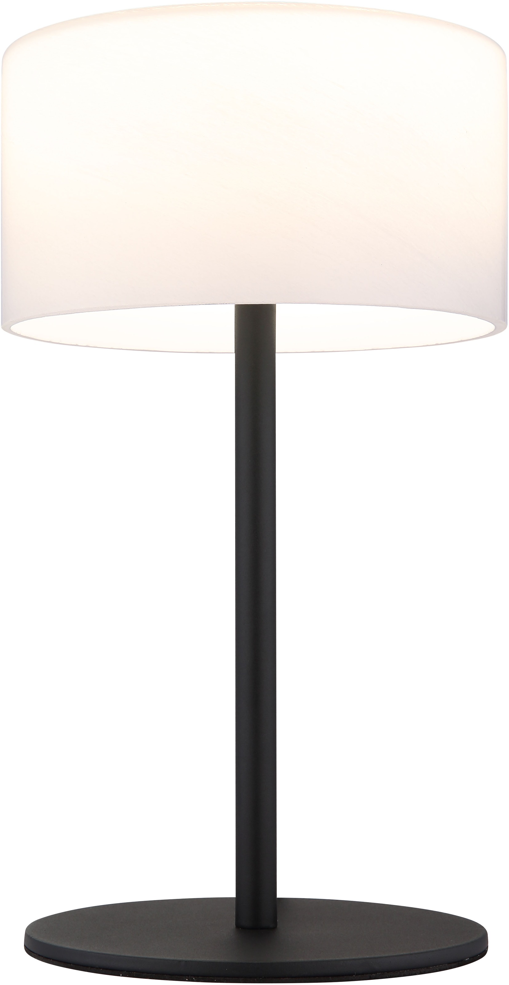 "GLOBO LIGHTING LED Tischleuchte ""TRENTON"", schwarz, 1 Stk., Leuchten, Tischlampe/Glas opal alabaster/CCT 2700/6000/4000K, LED Tischleuchte"