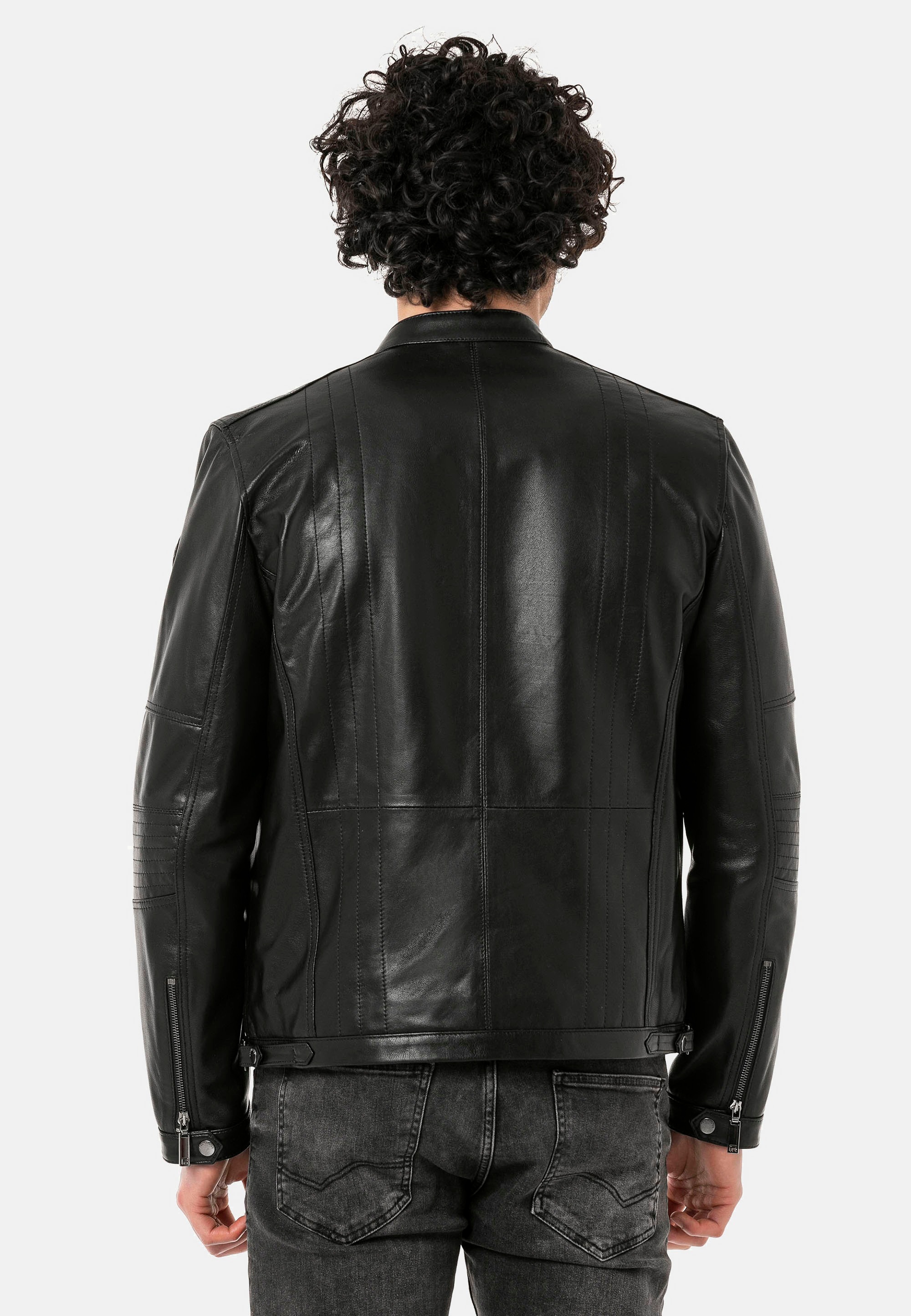 RedBridge Lederjacke »Kidderminster«, im angesagten Biker-Stil
