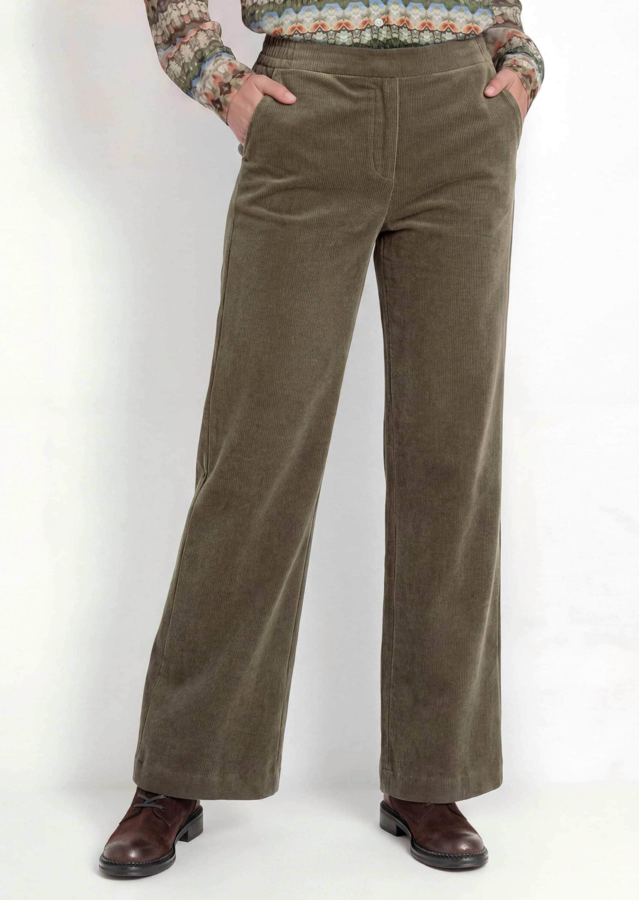 GOLDNER Stoffhose »Cordhose VERA mit weitem Bein«  seitliche Eingriffstaschen