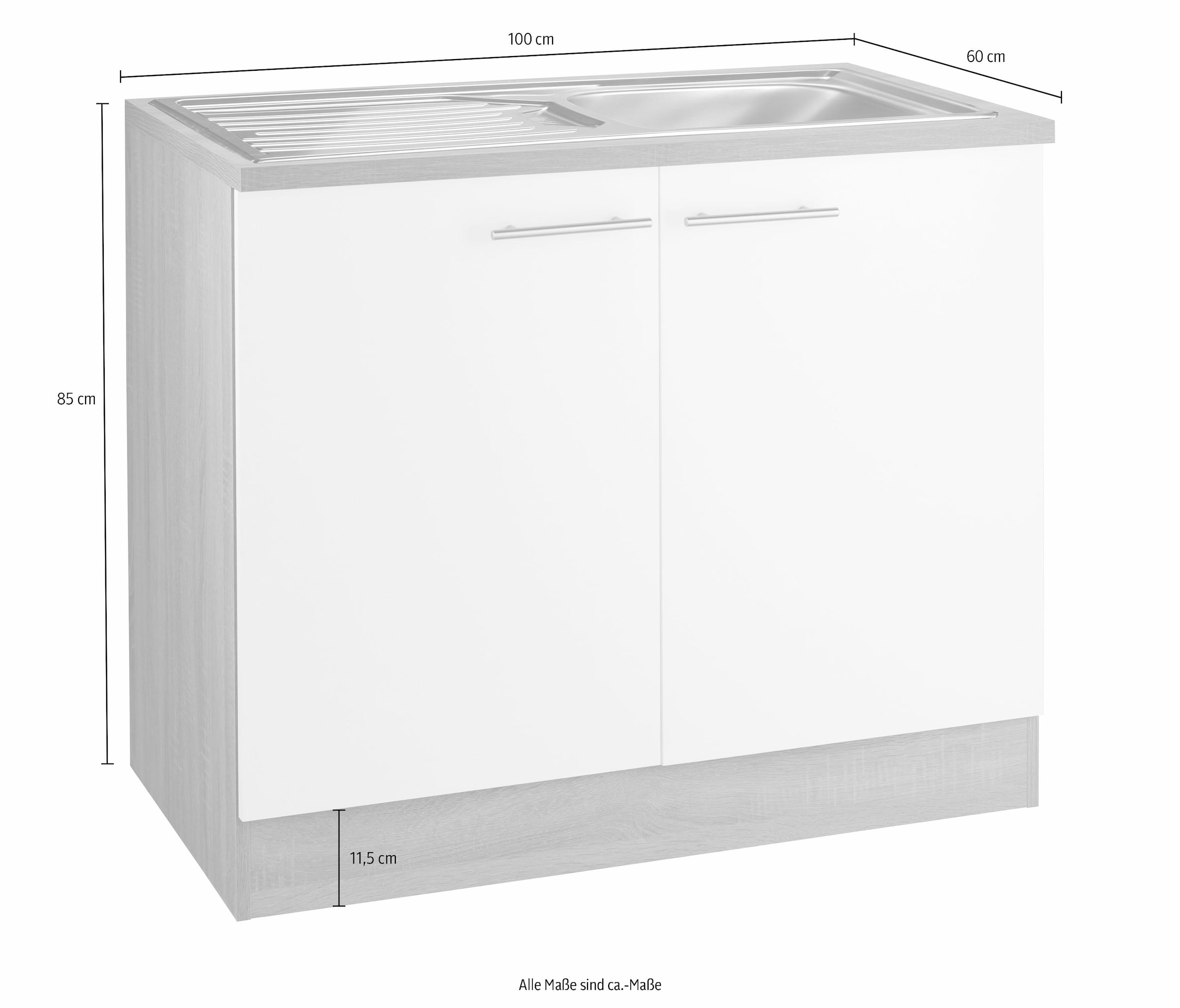 Breite Spülenschrank »Kalmar«, | OPTIFIT cm 100 bestellen BAUR