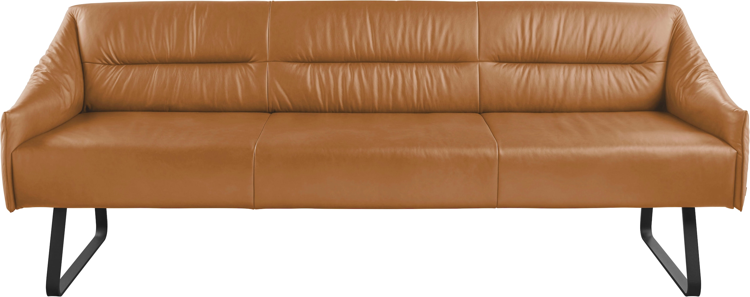 Musterring Essbank »JustB! SP500«, (1 St.), Metallkufe schwarz, verschiedene Farben, Breite 220 oder 250 cm