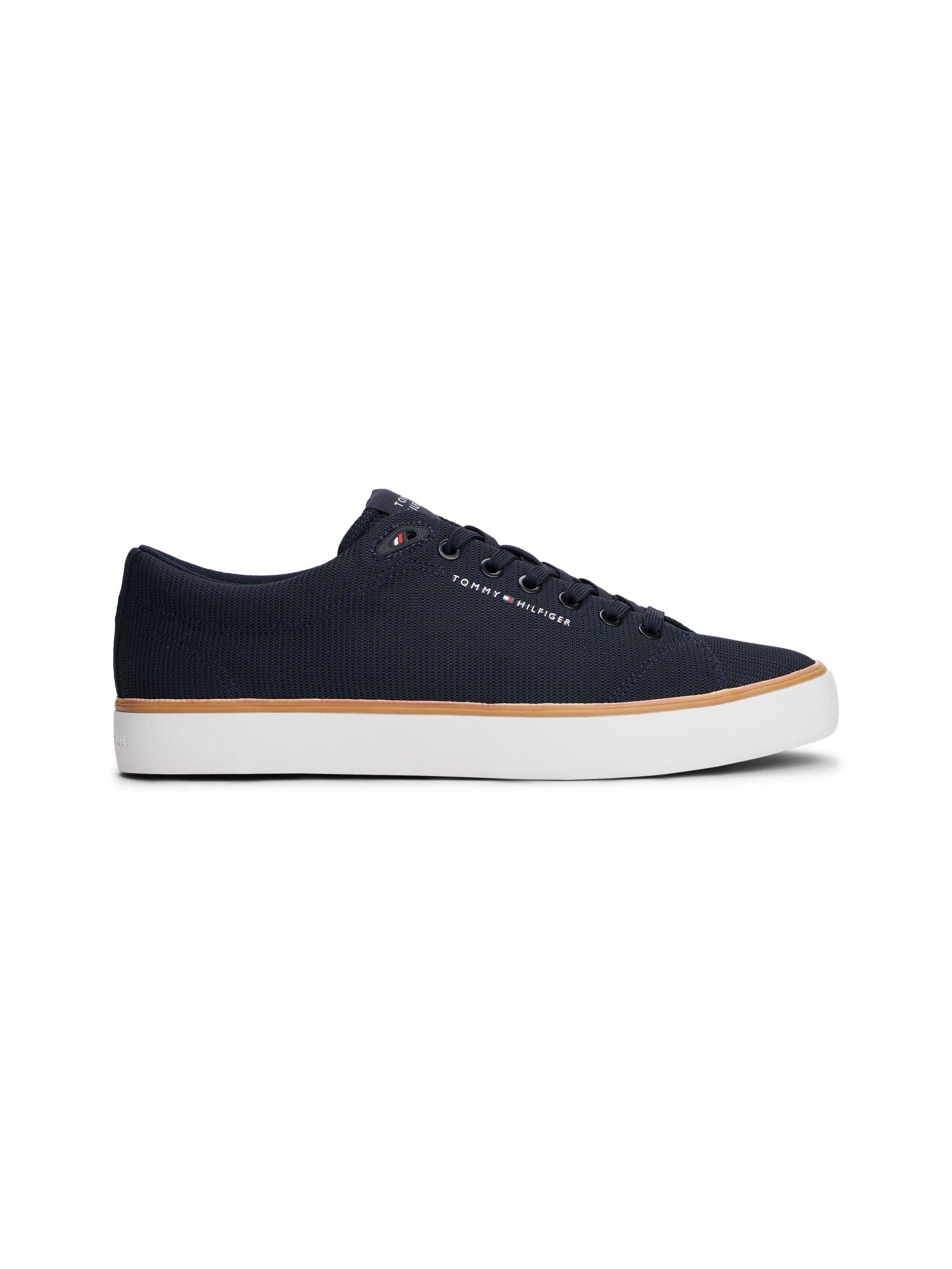 Tommy Hilfiger Sneaker »TH HI VULC CORE LOW II MESH«, Basic, Schnürschuh, Halbschuh, Freizeitschuh mit Logoschriftzug