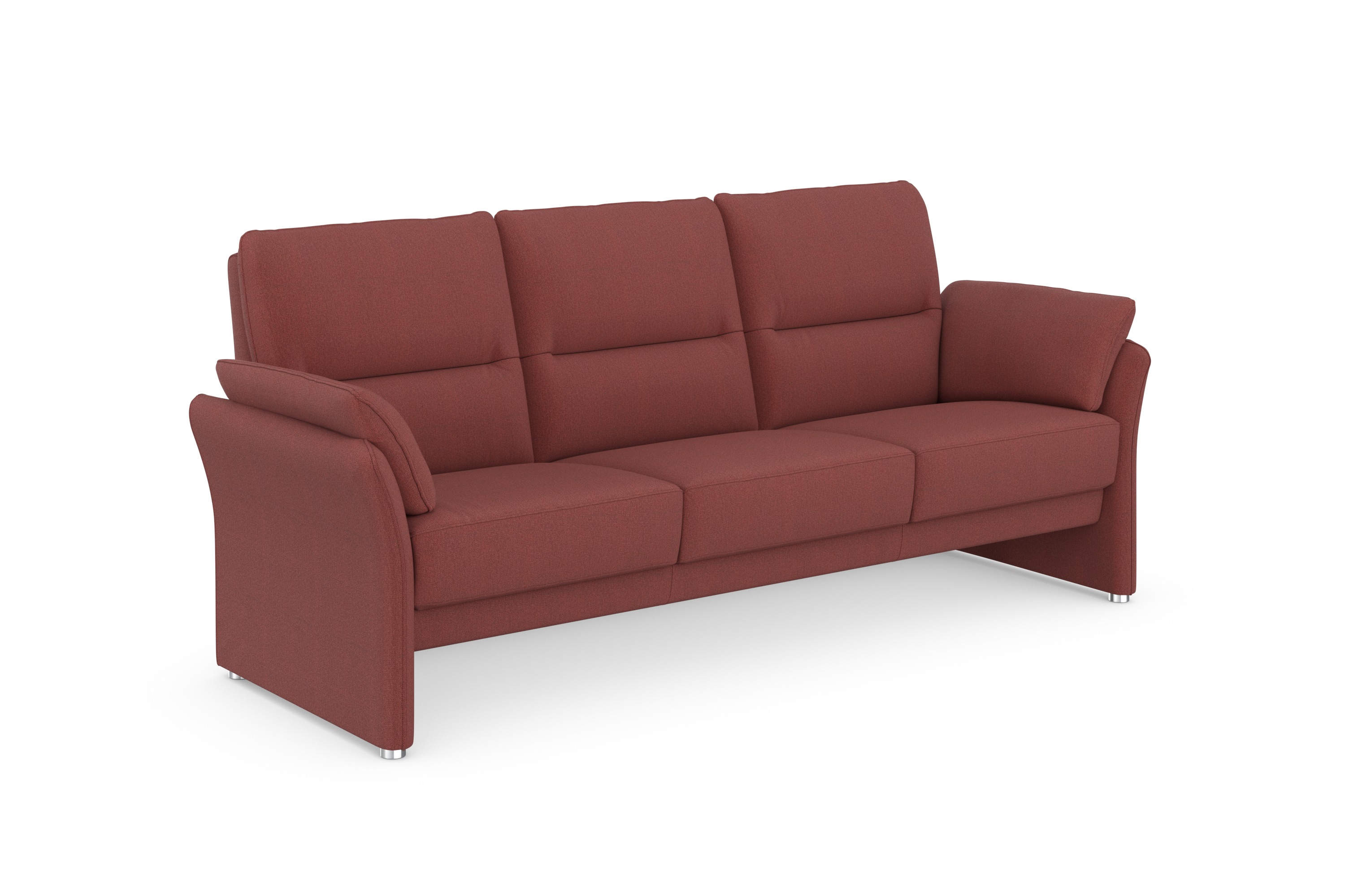 Thumbnail - DOMO collection 3-Sitzer "Pina, schmale Armlehnen, mit Federkern, kompakt & elegant" Hoher Sitzkomfort, Microfaser hochf...