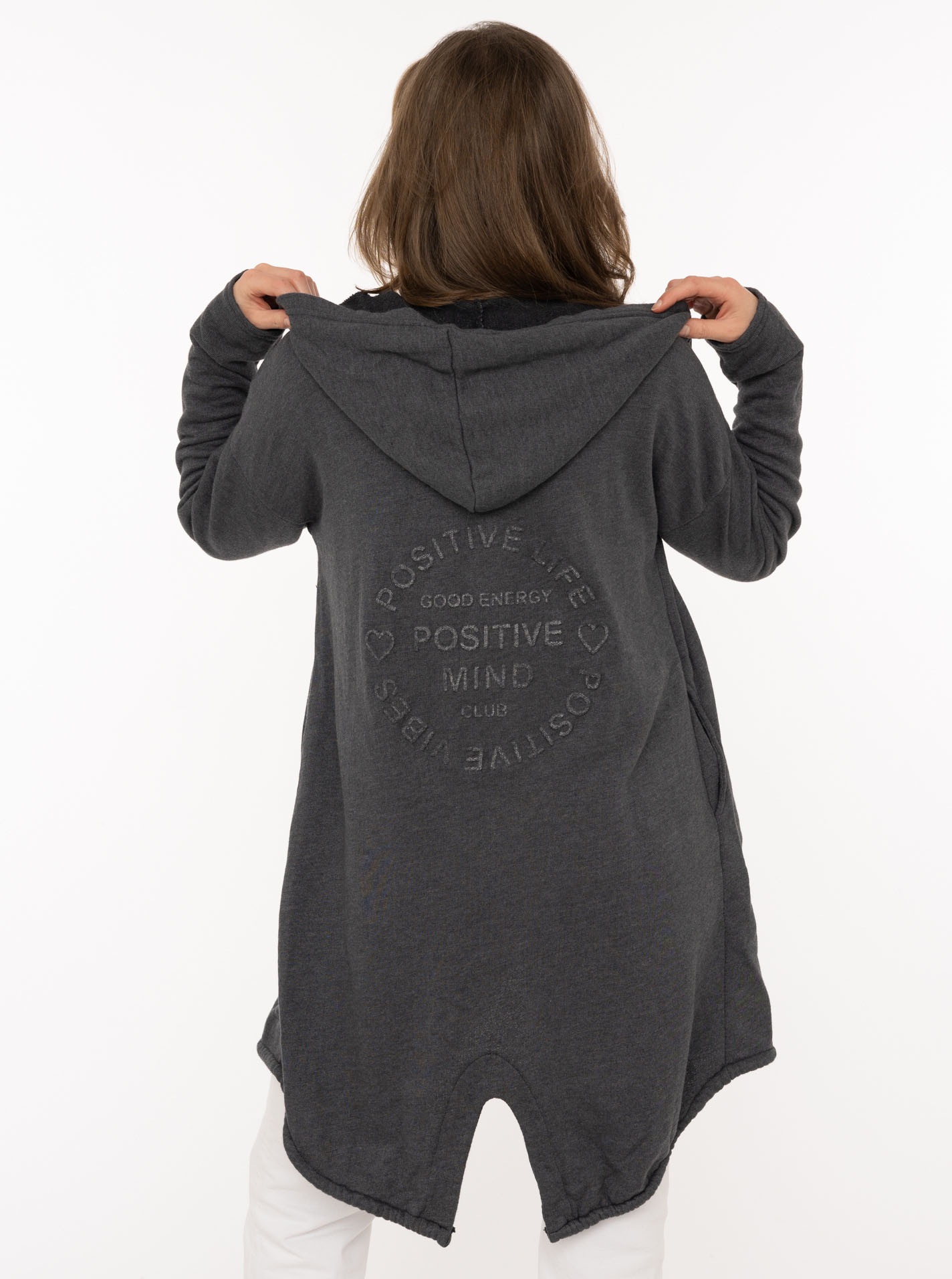 Zwillingsherz Jerseymantel ""Positive Mind"" mit hohem Baumwollanteil günstig online kaufen