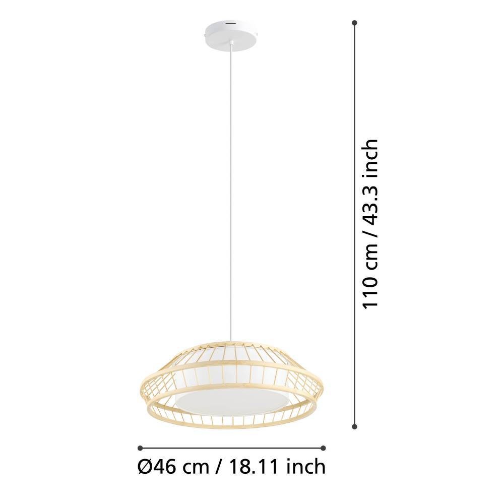 EGLO Hängeleuchte »YUKU-Z«, 1 flammig, Leuchtmittel LED-Modul | LED fest integriert, Hängelampe, ZigBee, App und Sprachsteuerung Alexa, RGB, dimmbar