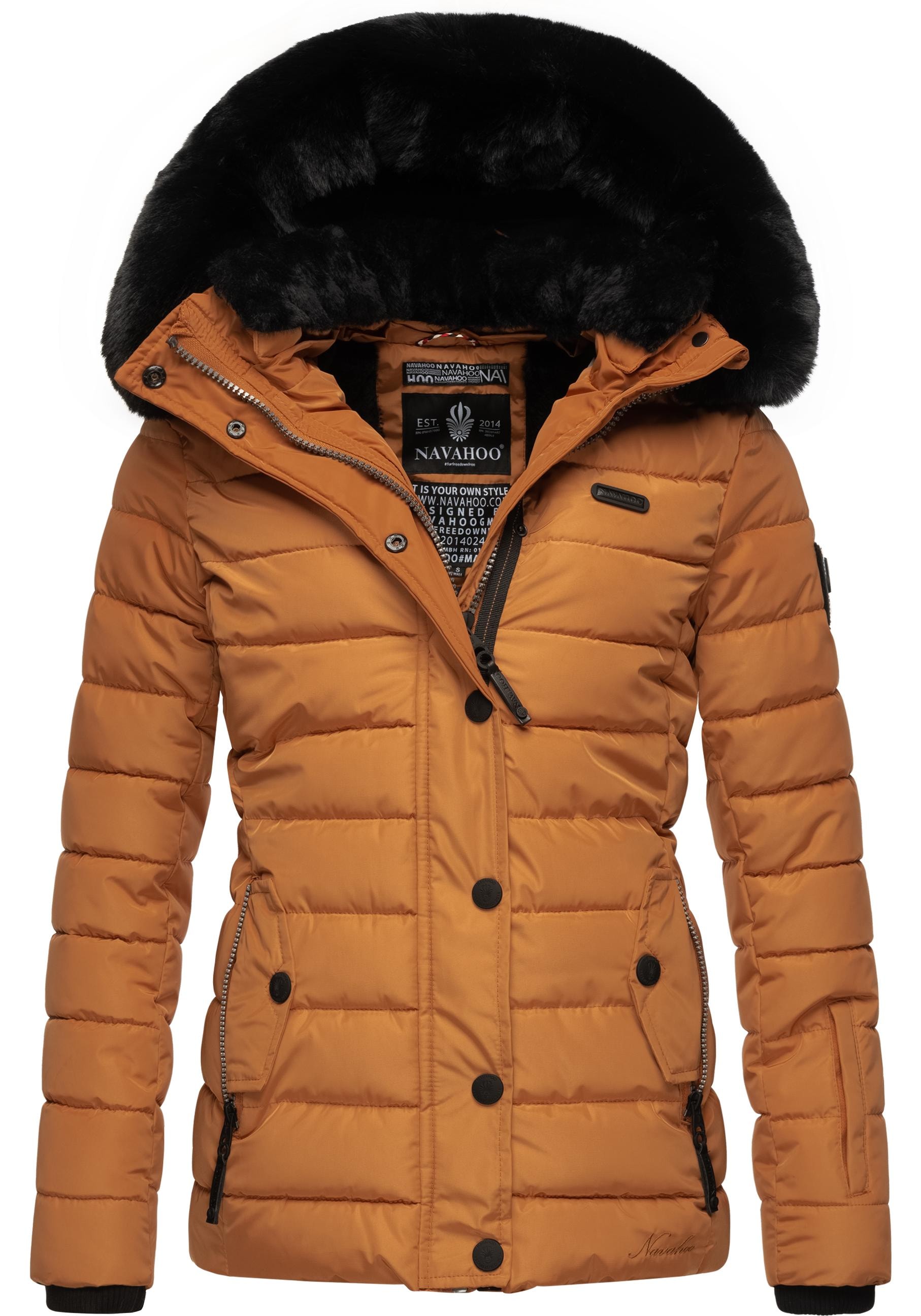 Navahoo Steppjacke "Milianaa" mitKapuze Edle Winterjacke mit weicher Kunstf günstig online kaufen