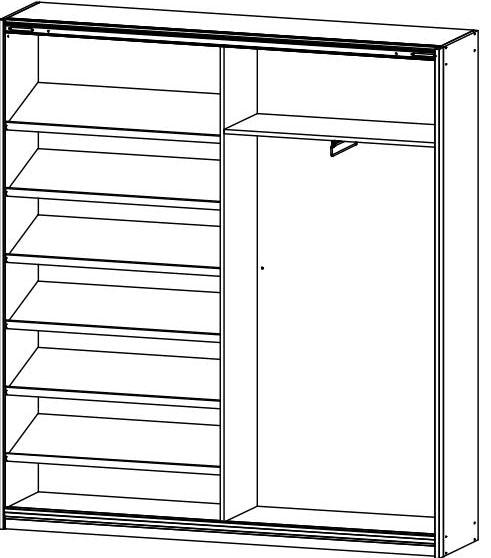 Breite BAUR »Minosa«, kaufen rauch | Garderobenschrank cm 181