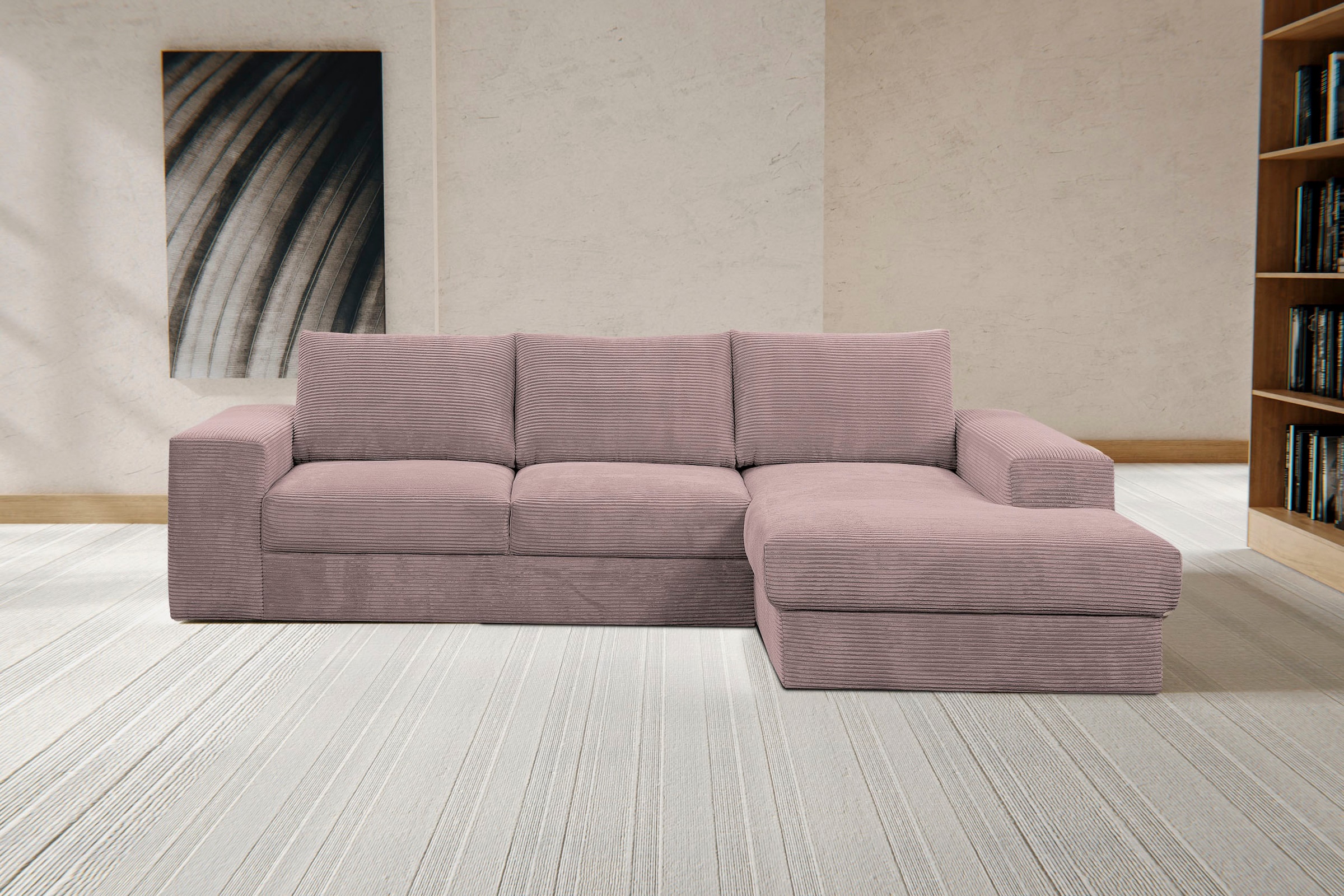 WERK2 Ecksofa »Rozzana Lounge Sofa, zeitlos & viel Platz, Design & Komfort« Cord, L-Form, XXL