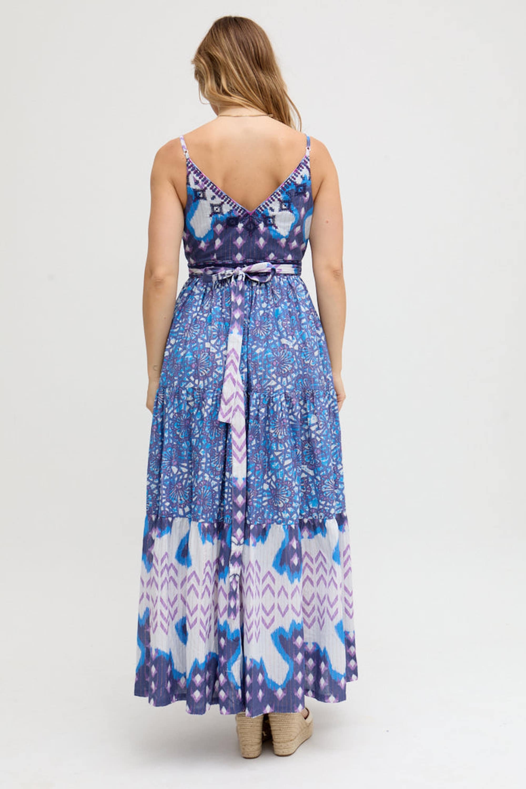 RAFFYA Midikleid »Mia Wrap Floral Printed Maxi Dress Damen«