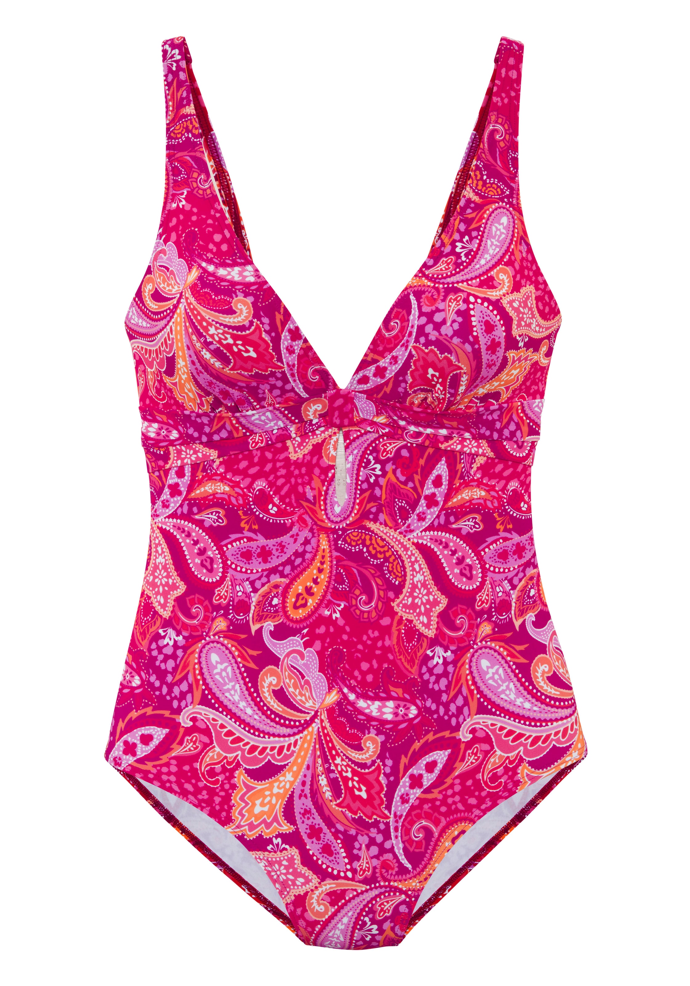 Vivance Badeanzug »Pretty«, mit V-Ausschnitt und modischem Paisleymuster