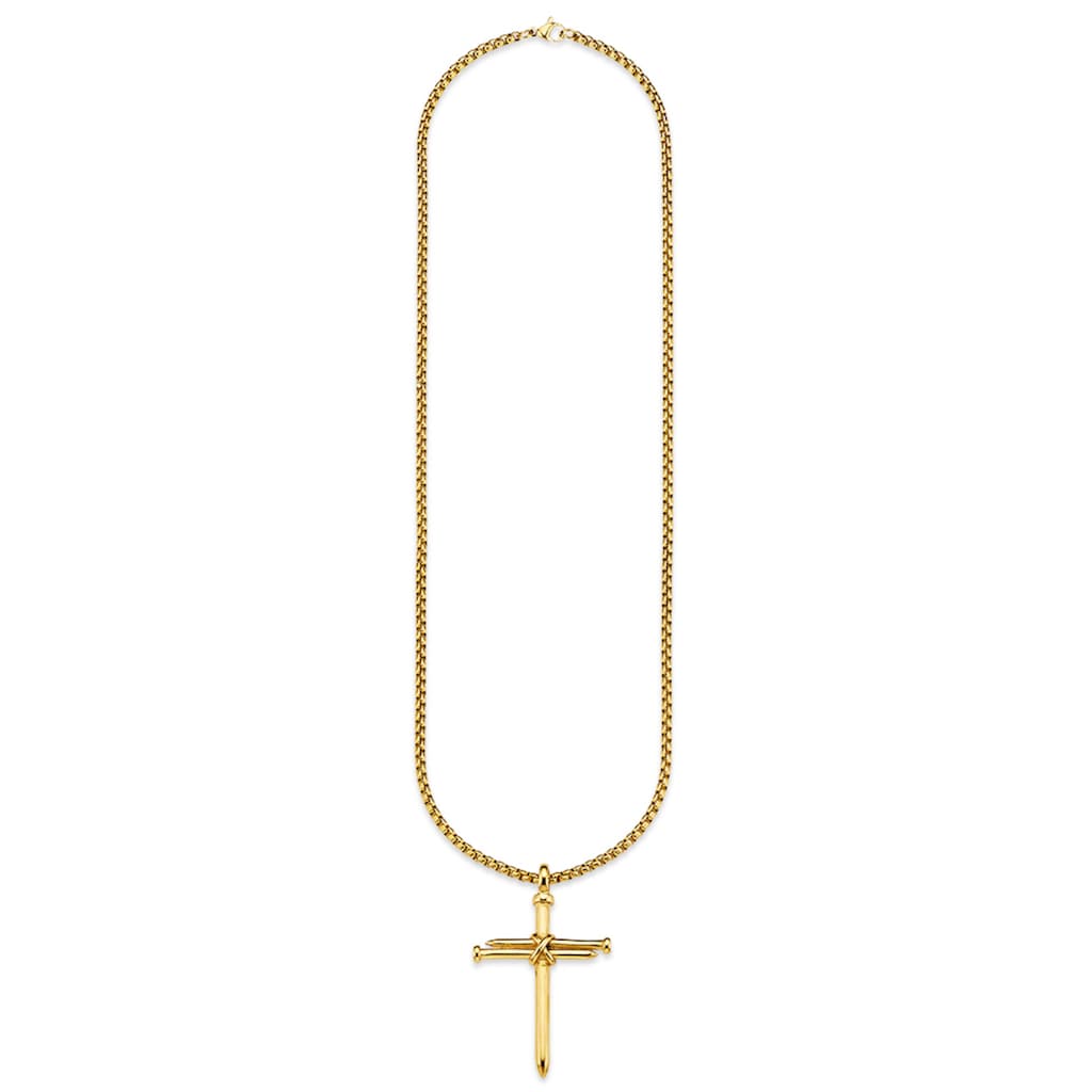 Bruno Banani Kette mit Anhänger »Schmuck Geschenk, Halskette Kreuz, Venezianerkette«