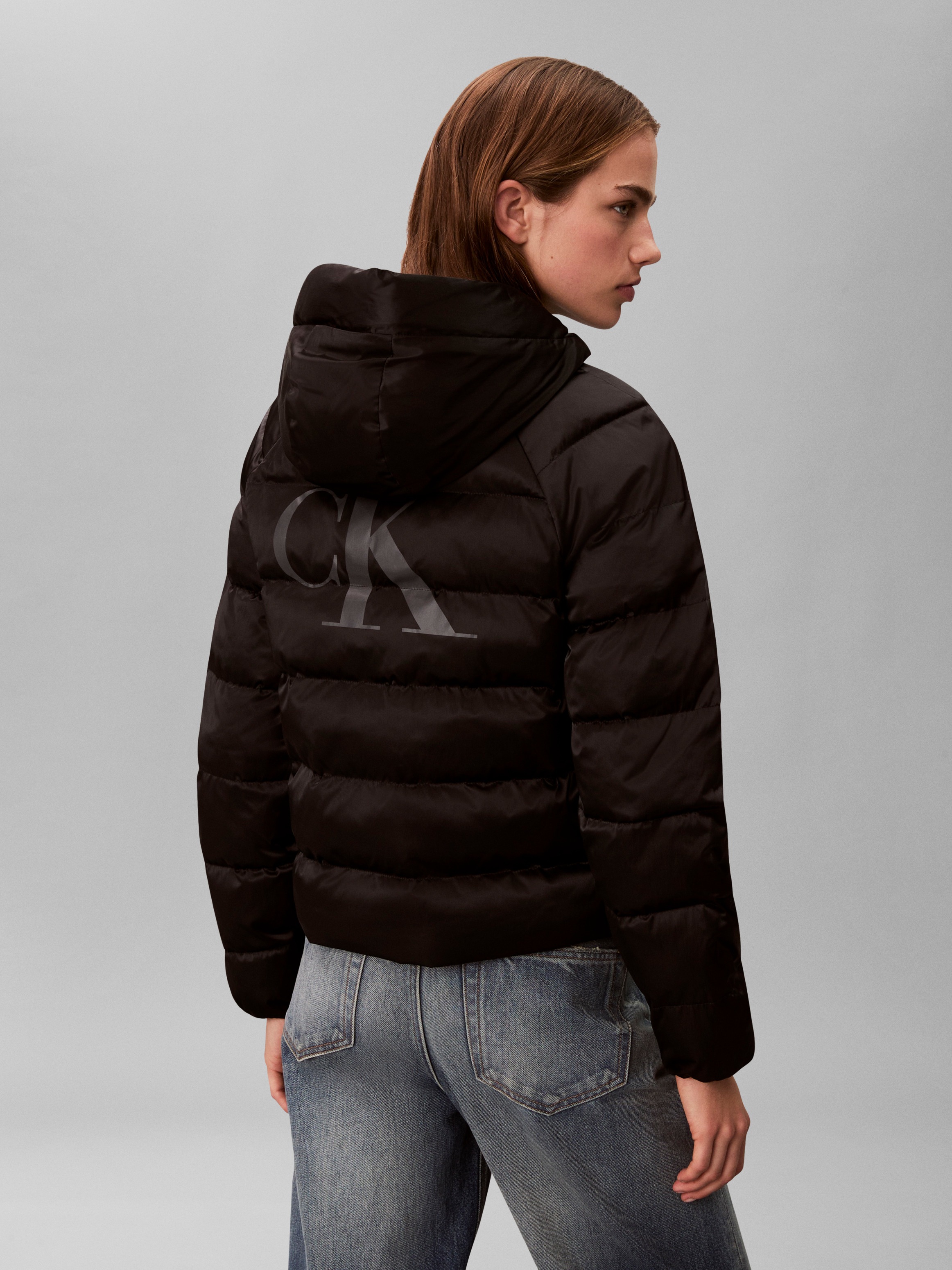 Thumbnail - Calvin Klein Jeans Steppjacke mit Kapuze Regular fit mit Rundhalsausschnitt