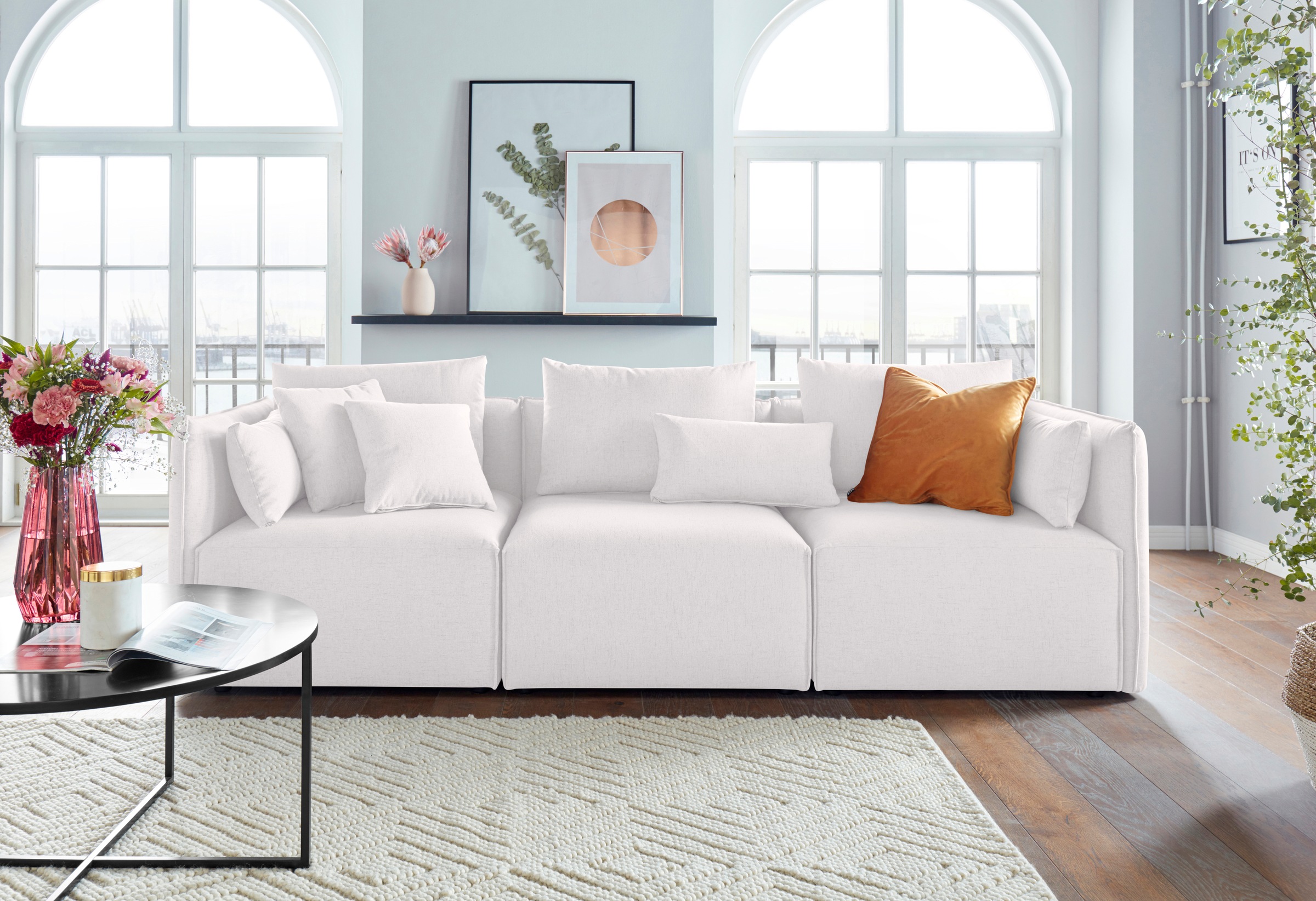 OTTO home 3-Sitzer "Nöre" 3 Teile, in vielen Bezugsqualitäten und Farben s. günstig online kaufen