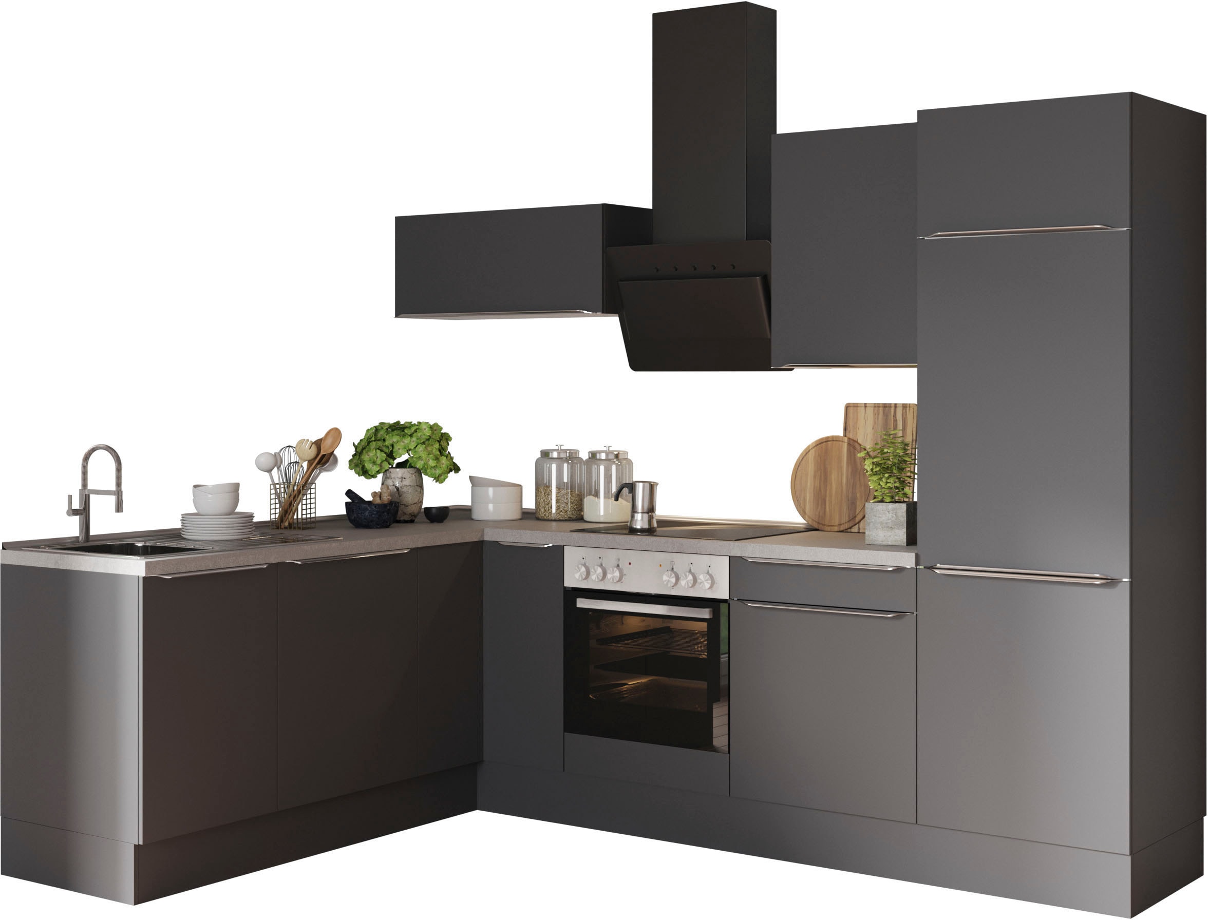OPTIFIT Winkelküche "Aken Stellbreite 270x200 cm", wahlweise mit E-Geräten günstig online kaufen