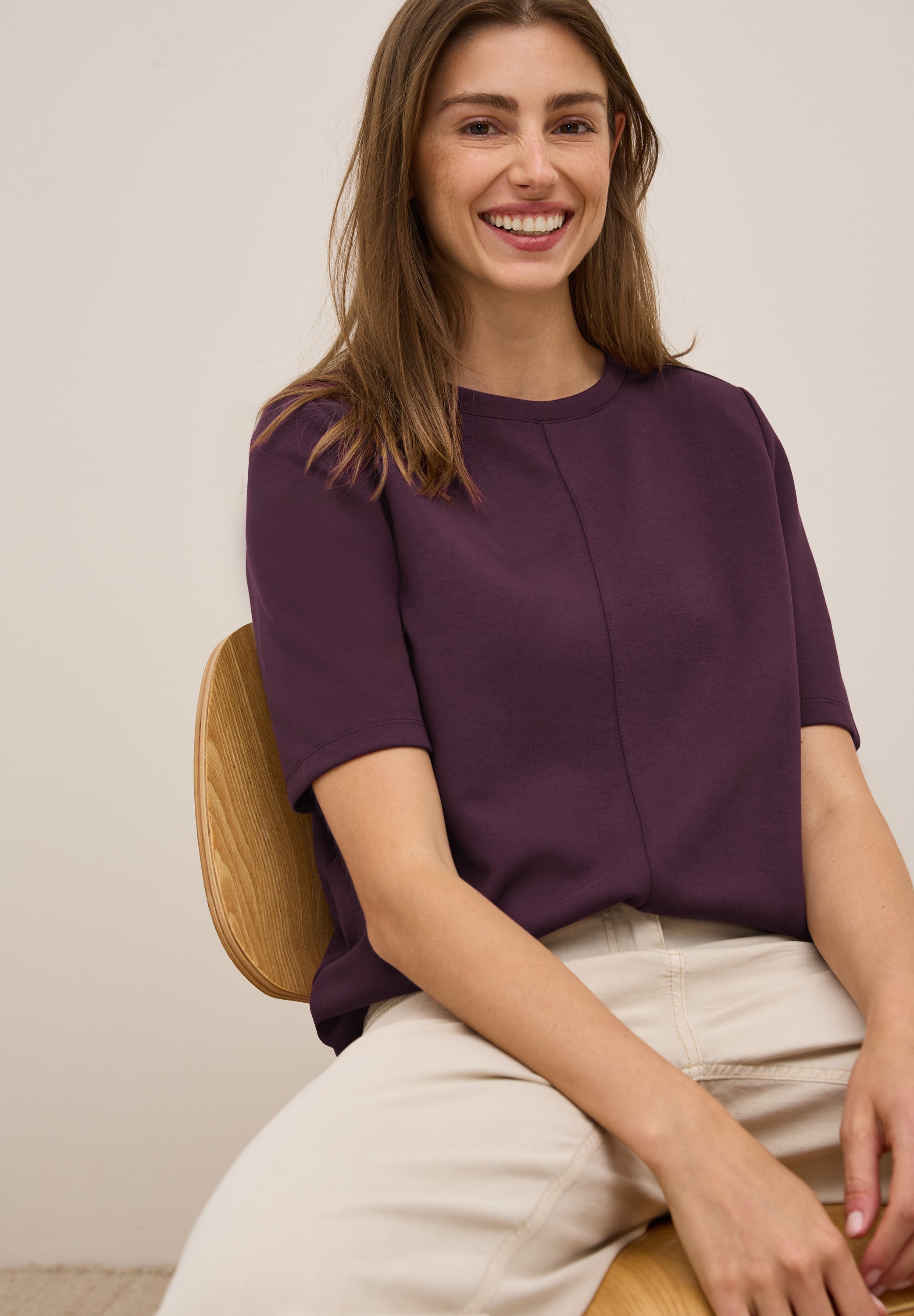 Thumbnail - Cecil Sweatshirt, kurzarm, mit Rundhals