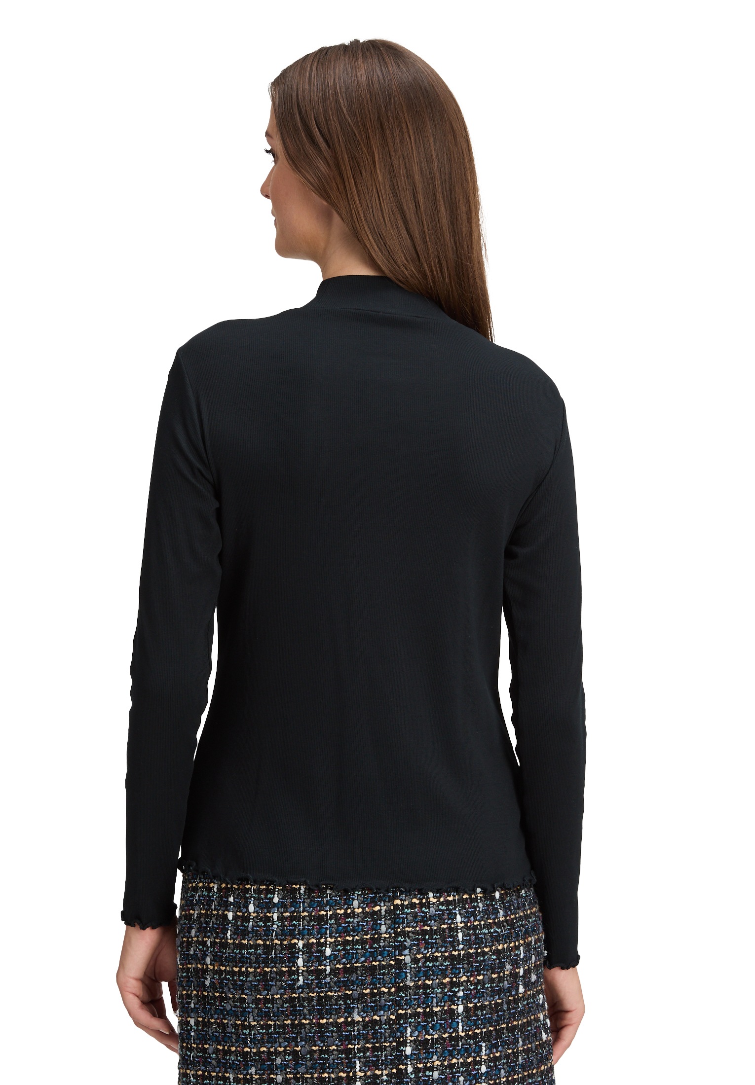 Betty&Co Kurzarmshirt »Betty & Co Damen Langarm-Shirt mit Rippenstruktur«, (1 tlg.)