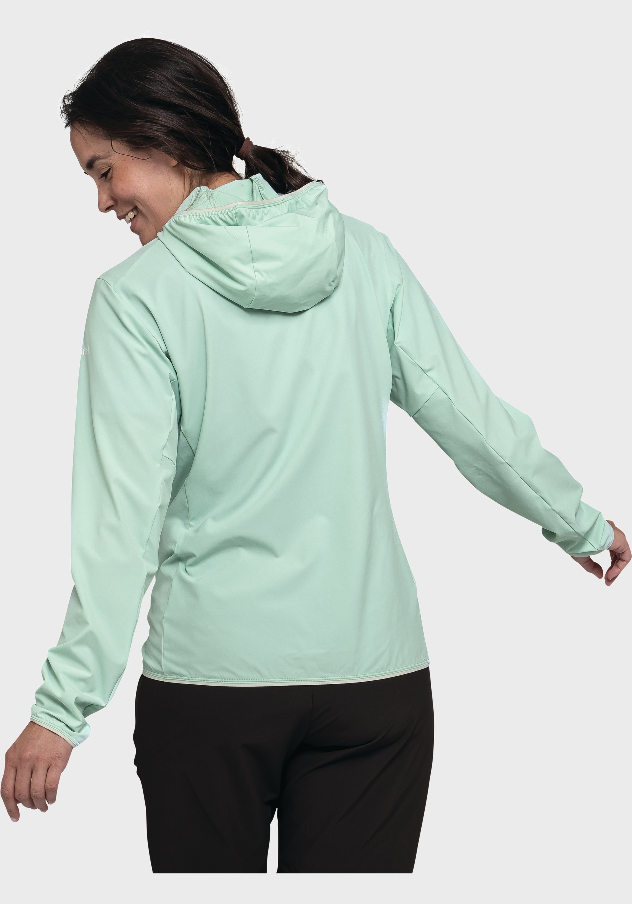 Schöffel Funktionsjacke »Hiking Hybrid Jk Style Blaueis WMS«, mit Kapuze