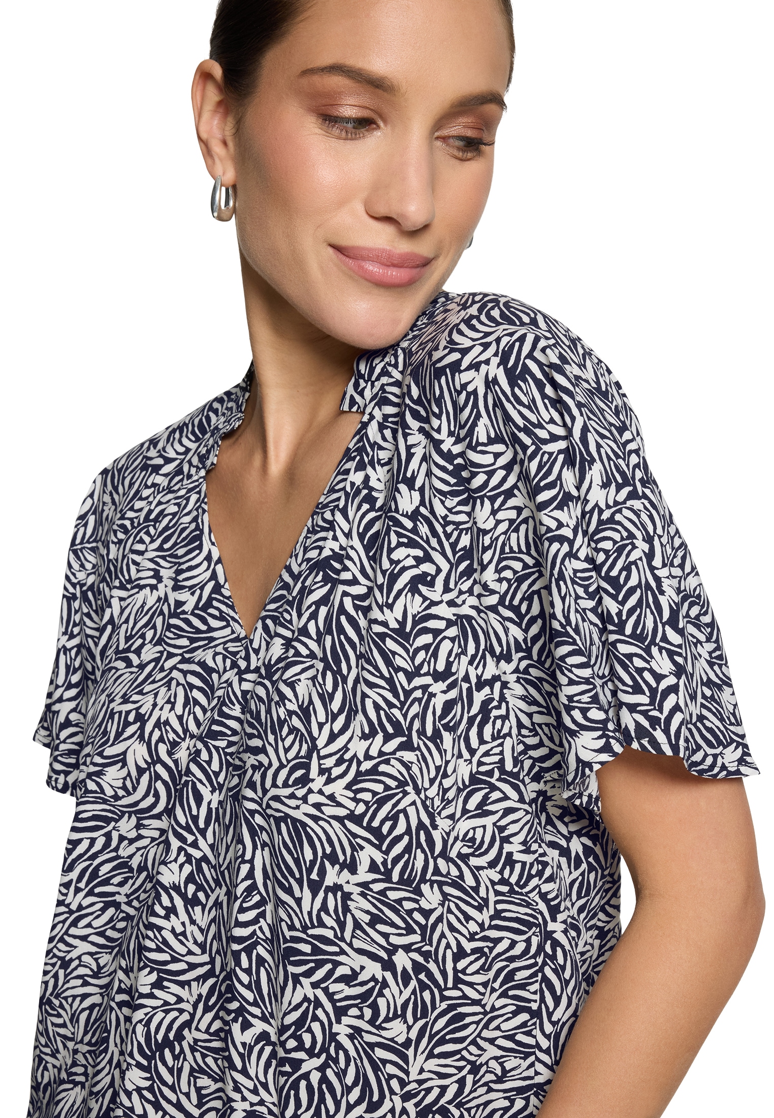 Zero Kurzarmbluse »Damen mit Print.«